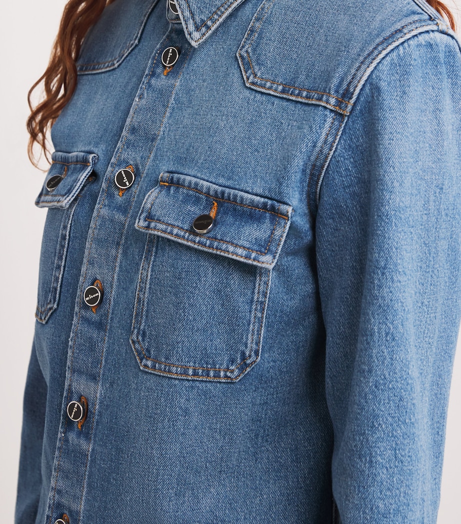 Denim Long-Sleeve Shirt MEDIUM BLUE Image 6