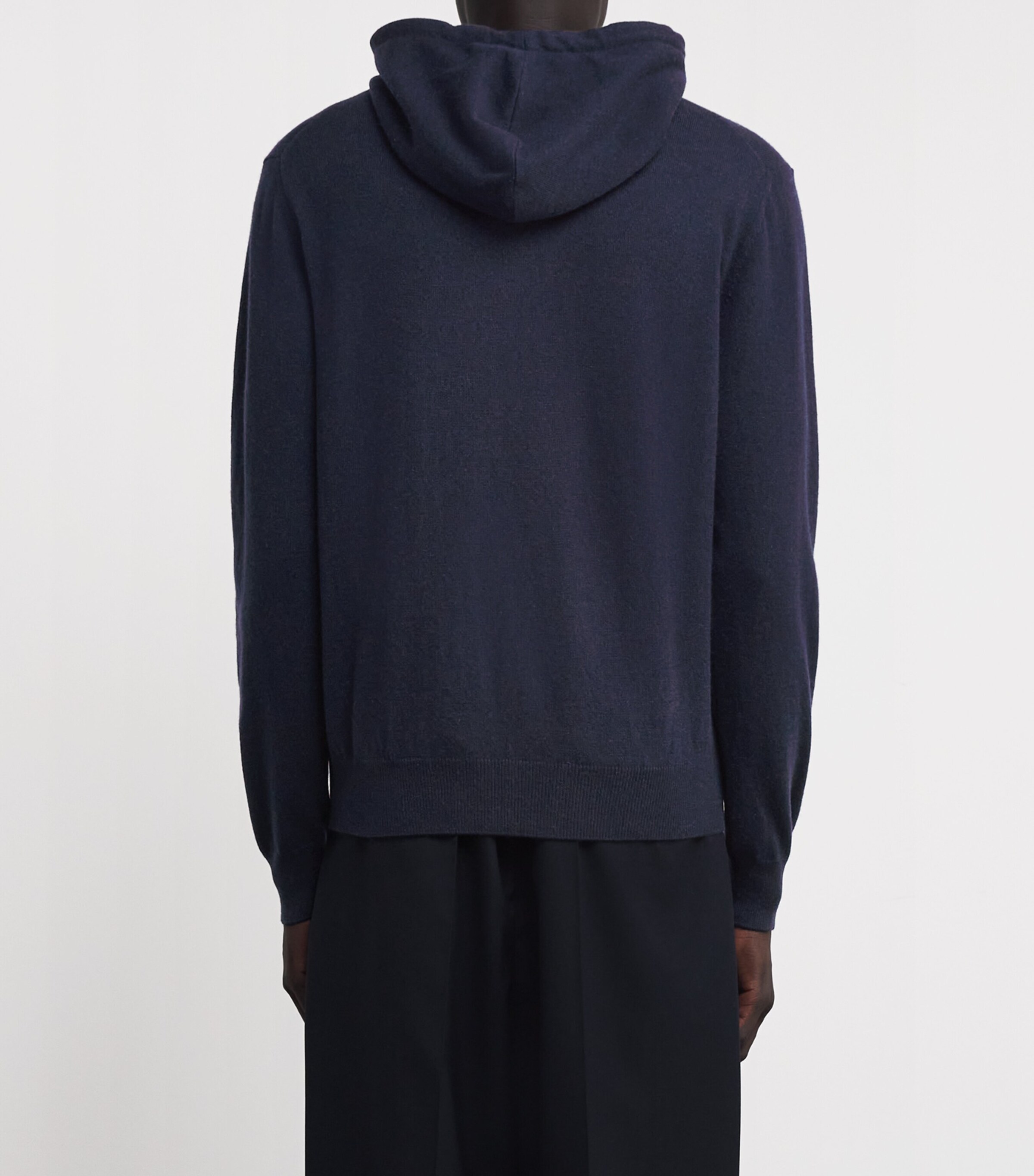 Fioroni Cashmere Mens Cashmere Hoodie Navy Image 4