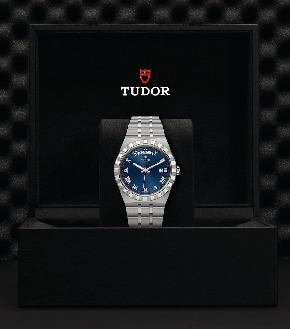 TUDOR Royal Day + Date Stainless Steel Watch 41mm Blue Image 4