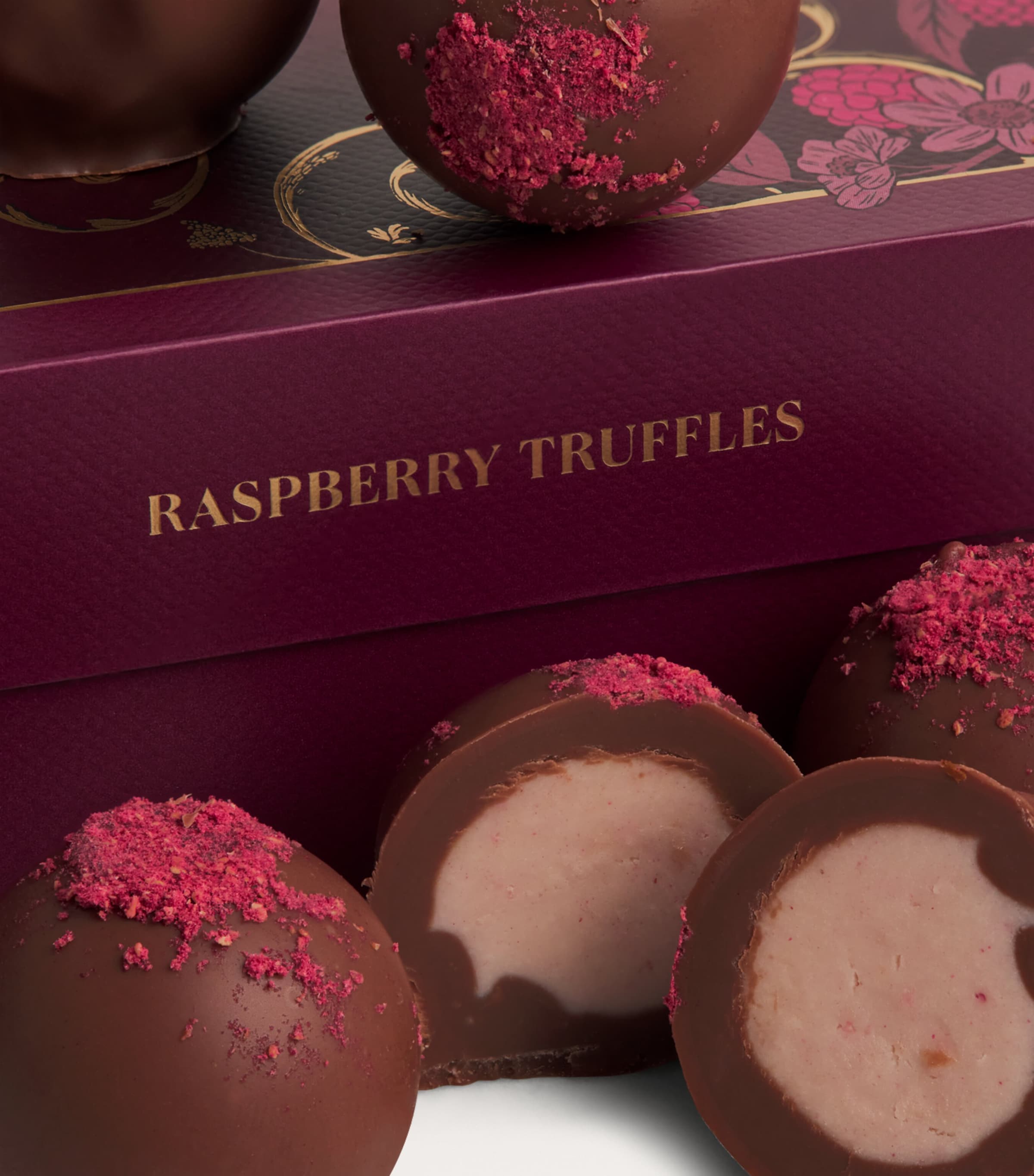 Harrods Raspberry Truffles (190g) | Designers | Harrods | Food | Chocolates | Chocolate Truffles | Free From | Vegetarian | Halal Harrods Raspberry Truffles (190g) | Designers | Harrods | Food | Chocolates | Chocolate Truffles | Free From | Vegetarian | Halal