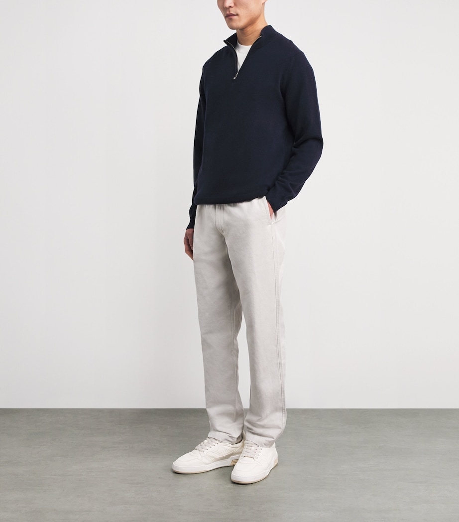 Cashmere Half-Zip Sweater NAVY BUAA Image 2