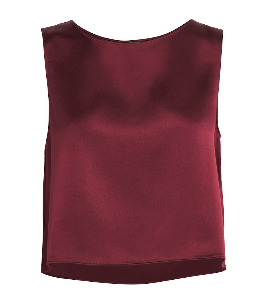 Satin Barb Tank Top BORDEAUX Image 1
