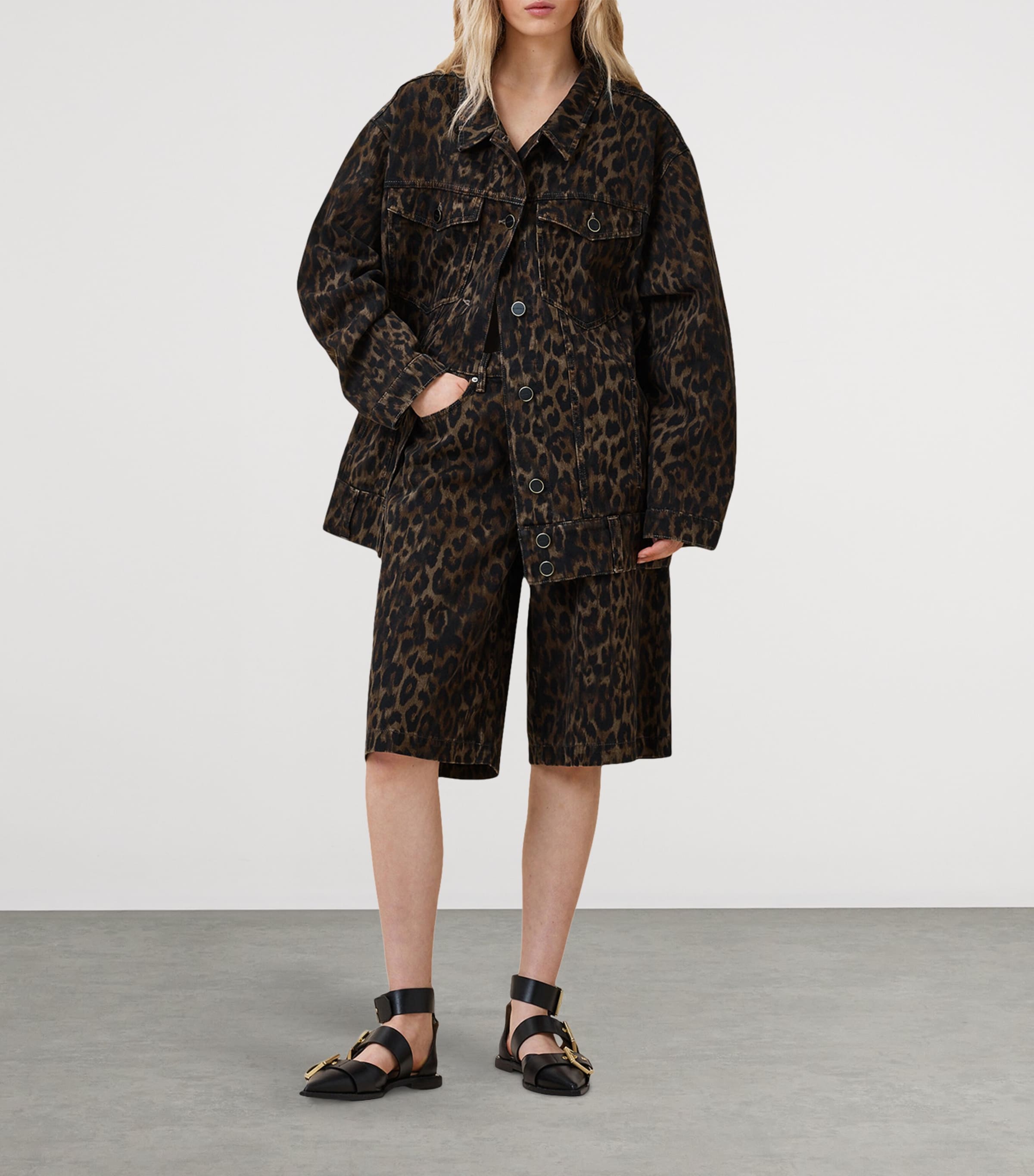 Leopard Print Louie Shorts LEPPO BROWN Image 3