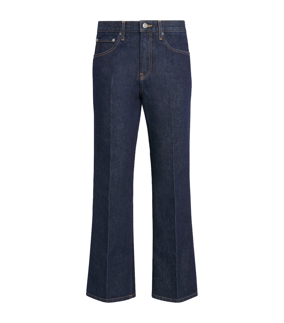 Khaite Womens Clara Cropped Flared Jeans Benson Image 1