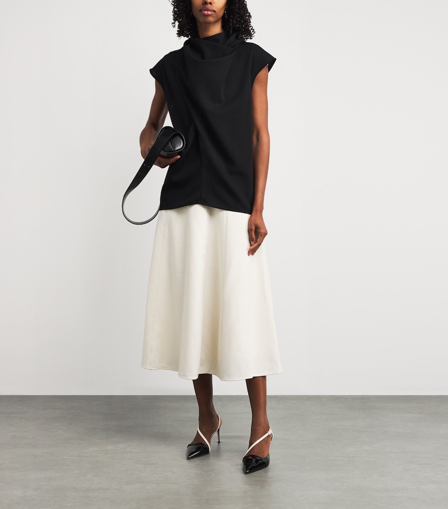 Patent Leather Valeria Slingback Pumps 70 BLACK Image 6