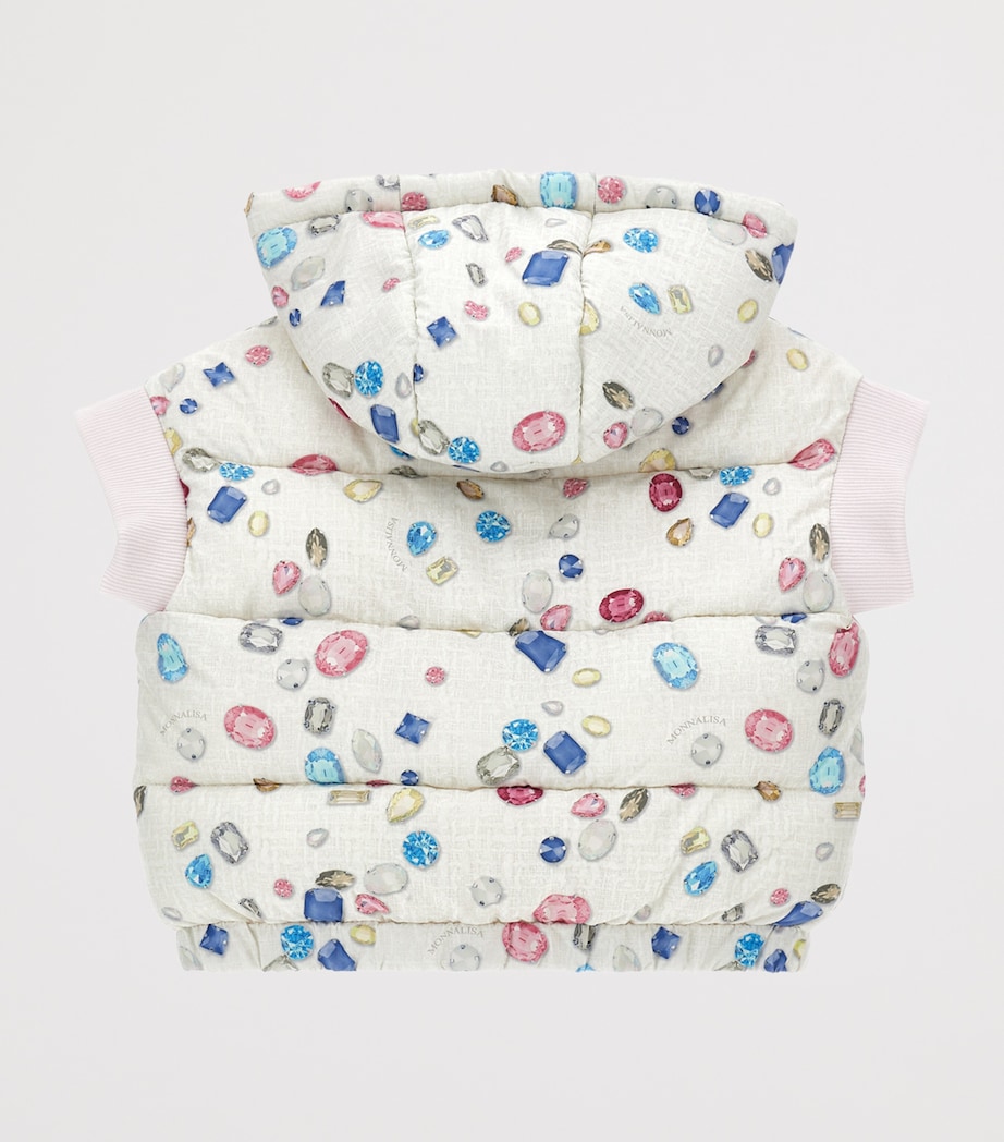 Jewel Print Puffer Gilet (2-12 Years) PANNA Image 2