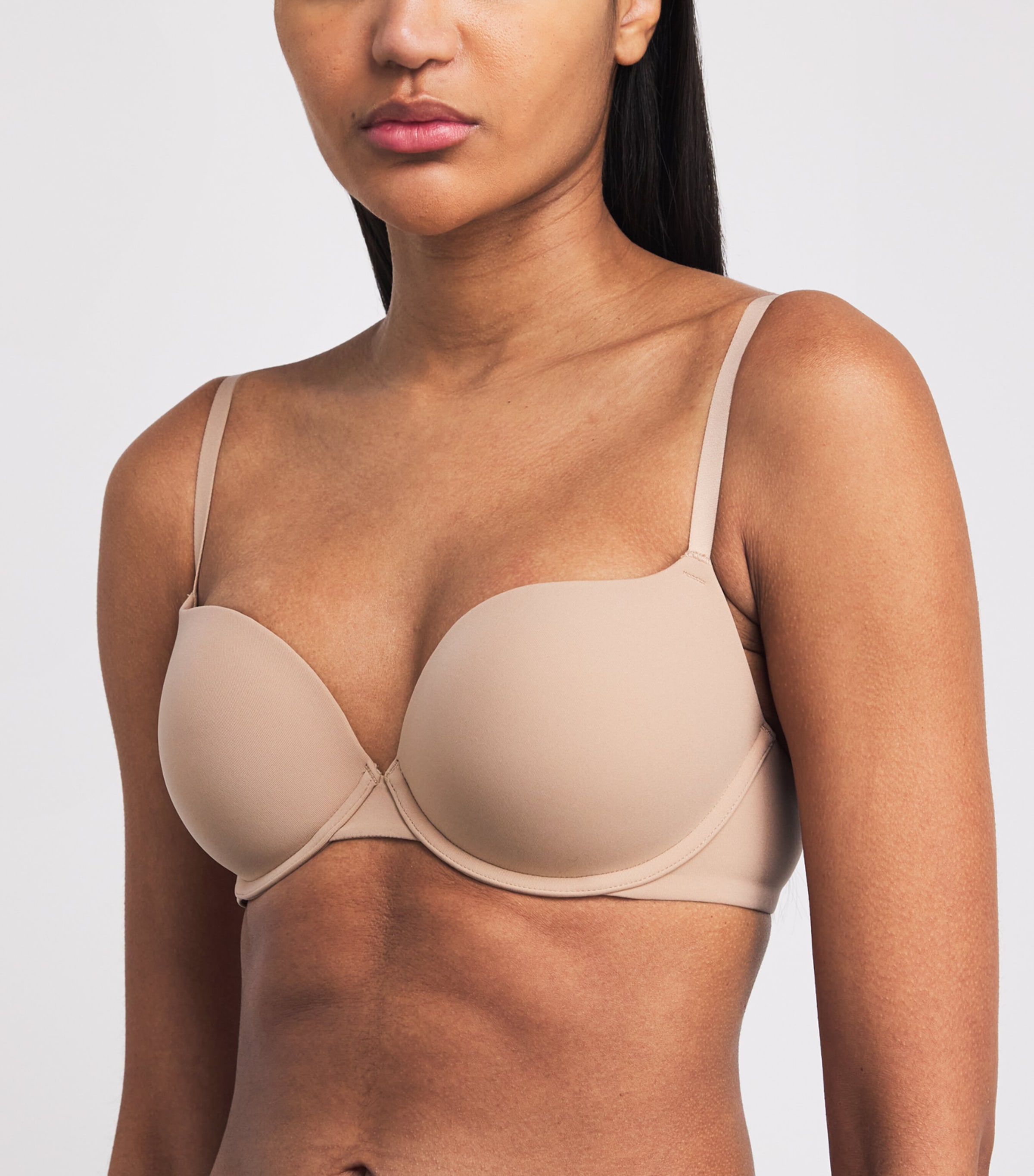 Skims Womens Fits Everybody Push-Up Demi Bra Clay Image 2