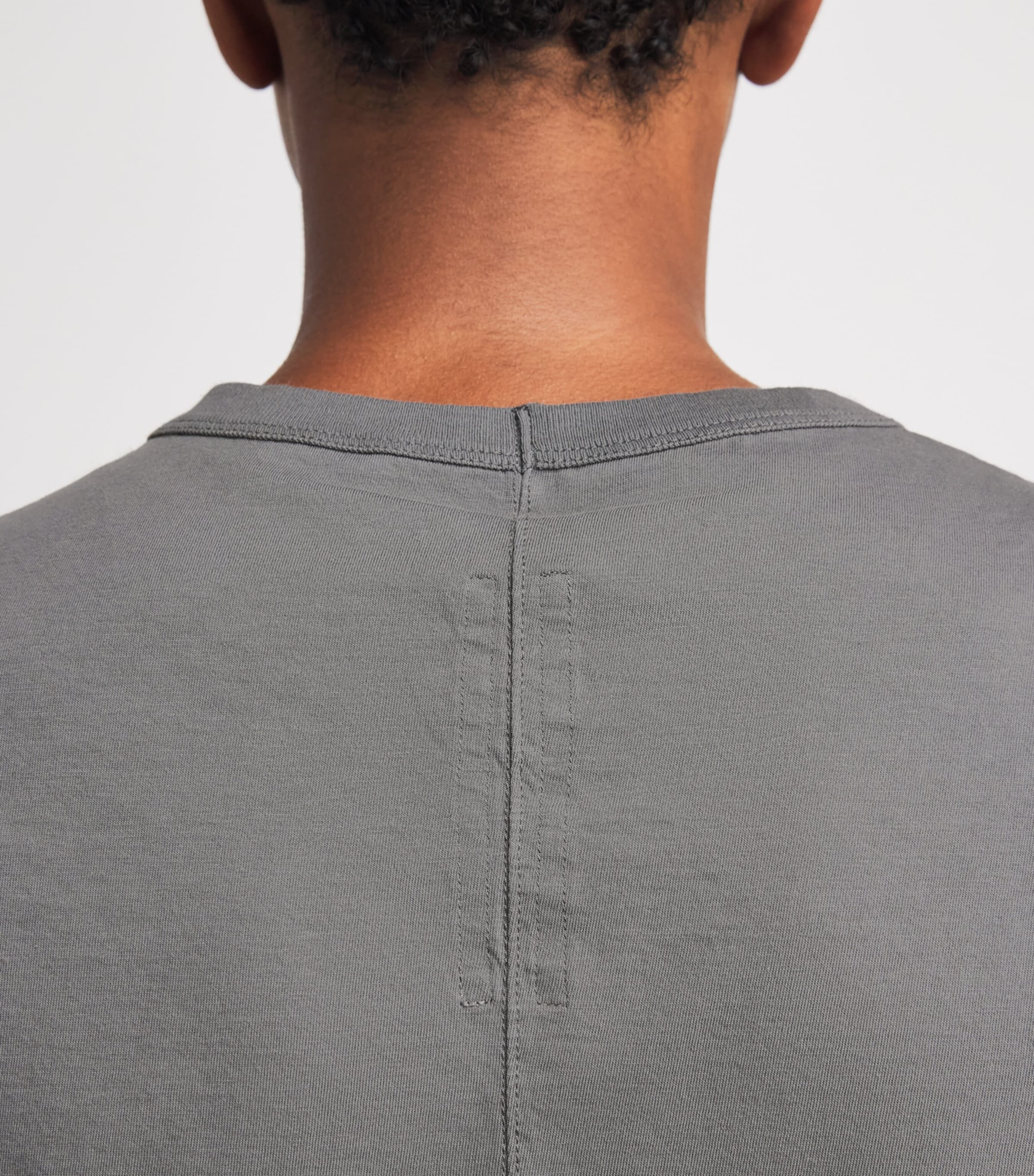 Rick Owens Cotton Jersey Brad T-Shirt Steel Image 3