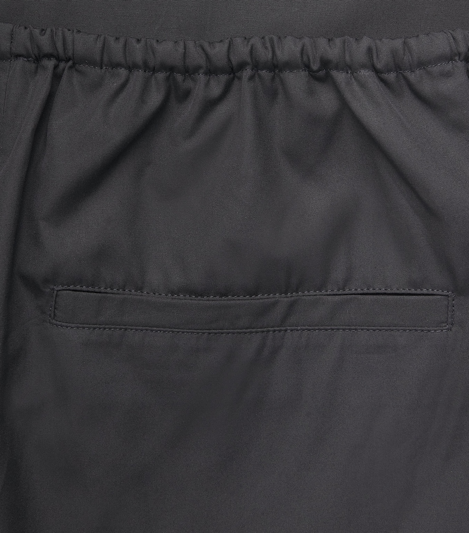 Toteme Womens Cotton Drawstring Trousers Black Image 6