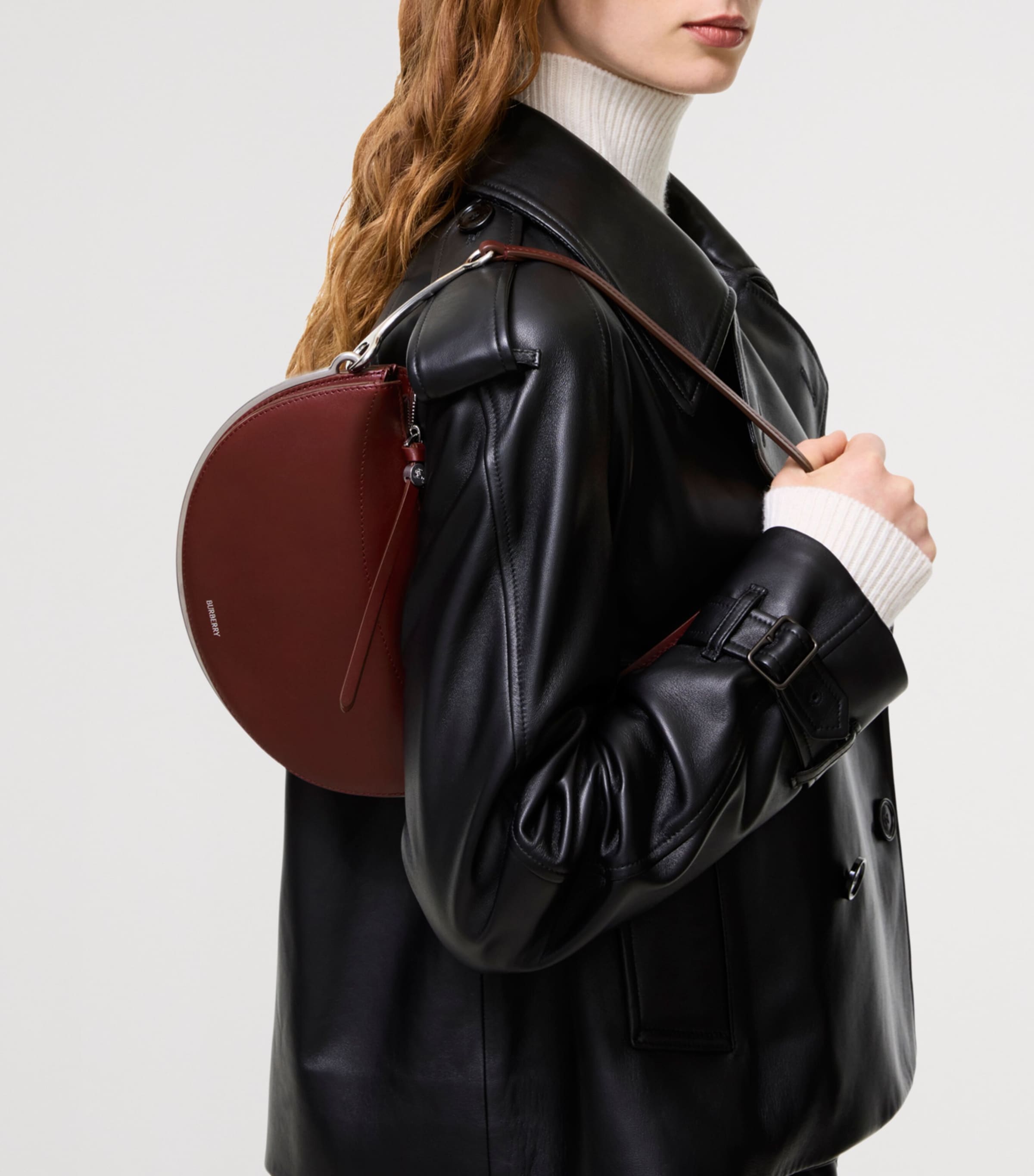 Burberry Small Bridle Saddle Bag Oxblood Red Image 2