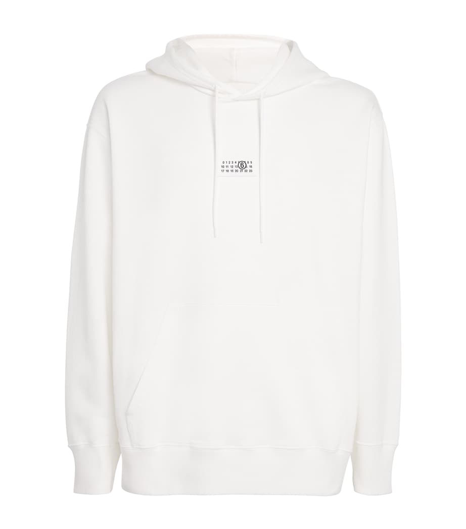 Cotton Numeric Tab Hoodie 101 - OFF WHITE Image 1