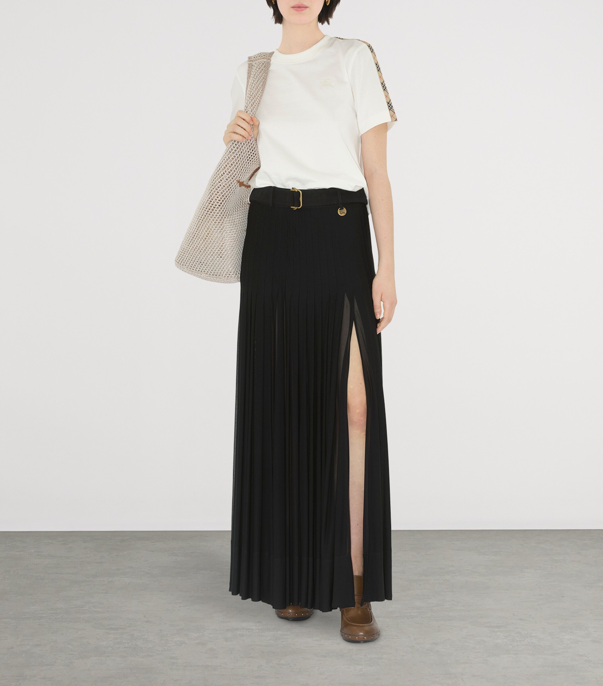 Cotton Stripe-Trim EKD T-Shirt CHALK Image 2