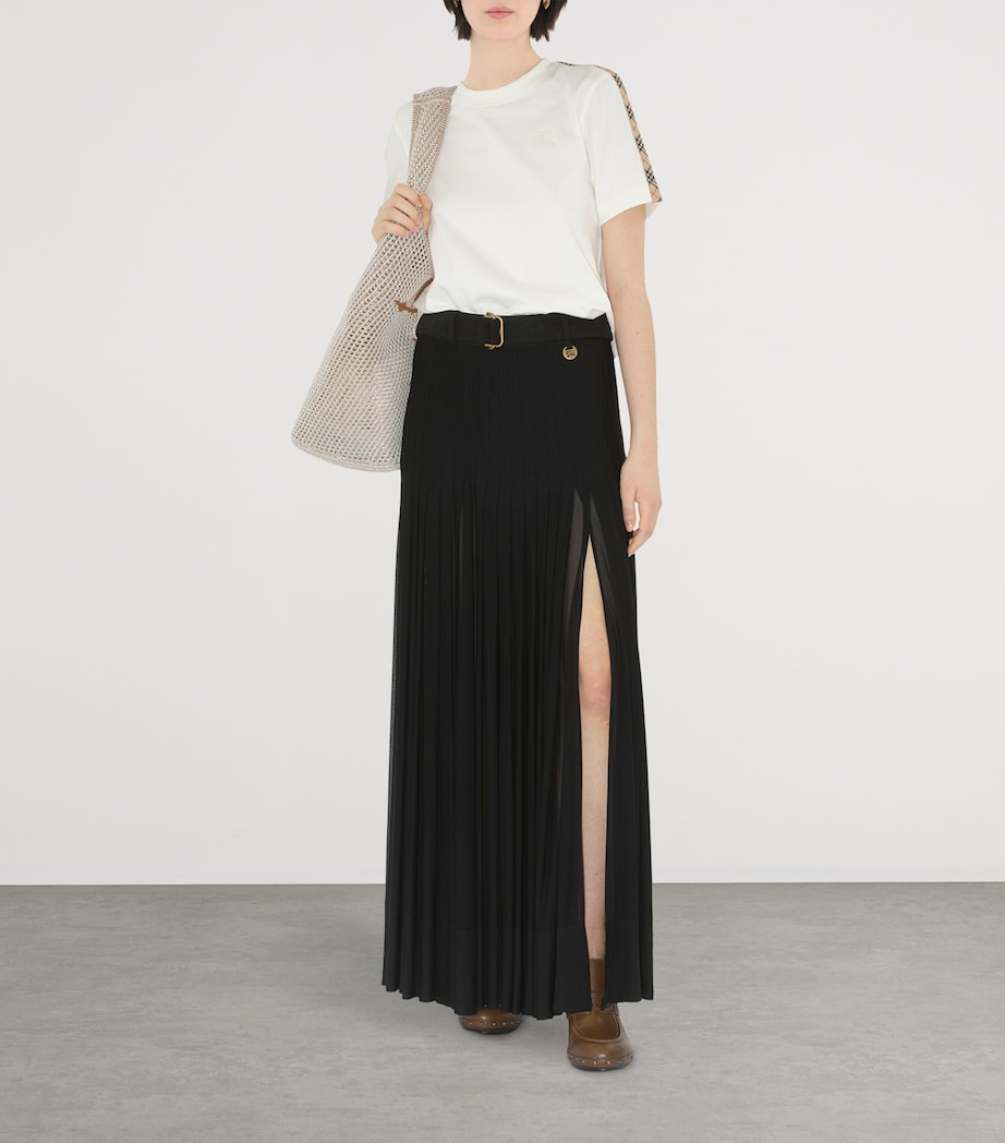 Cotton Stripe-Trim EKD T-Shirt CHALK Image 2