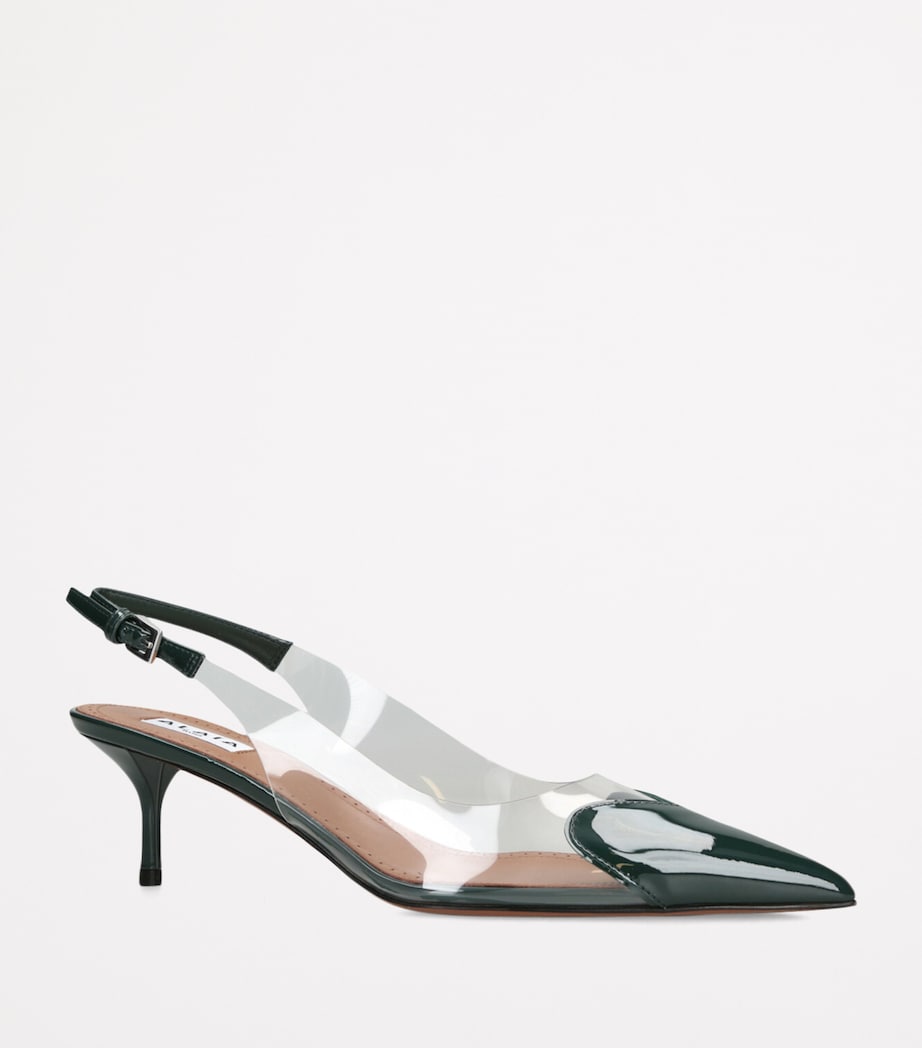 Alaïa Coeur Slingback Pumps 55 Dark Green Image 3