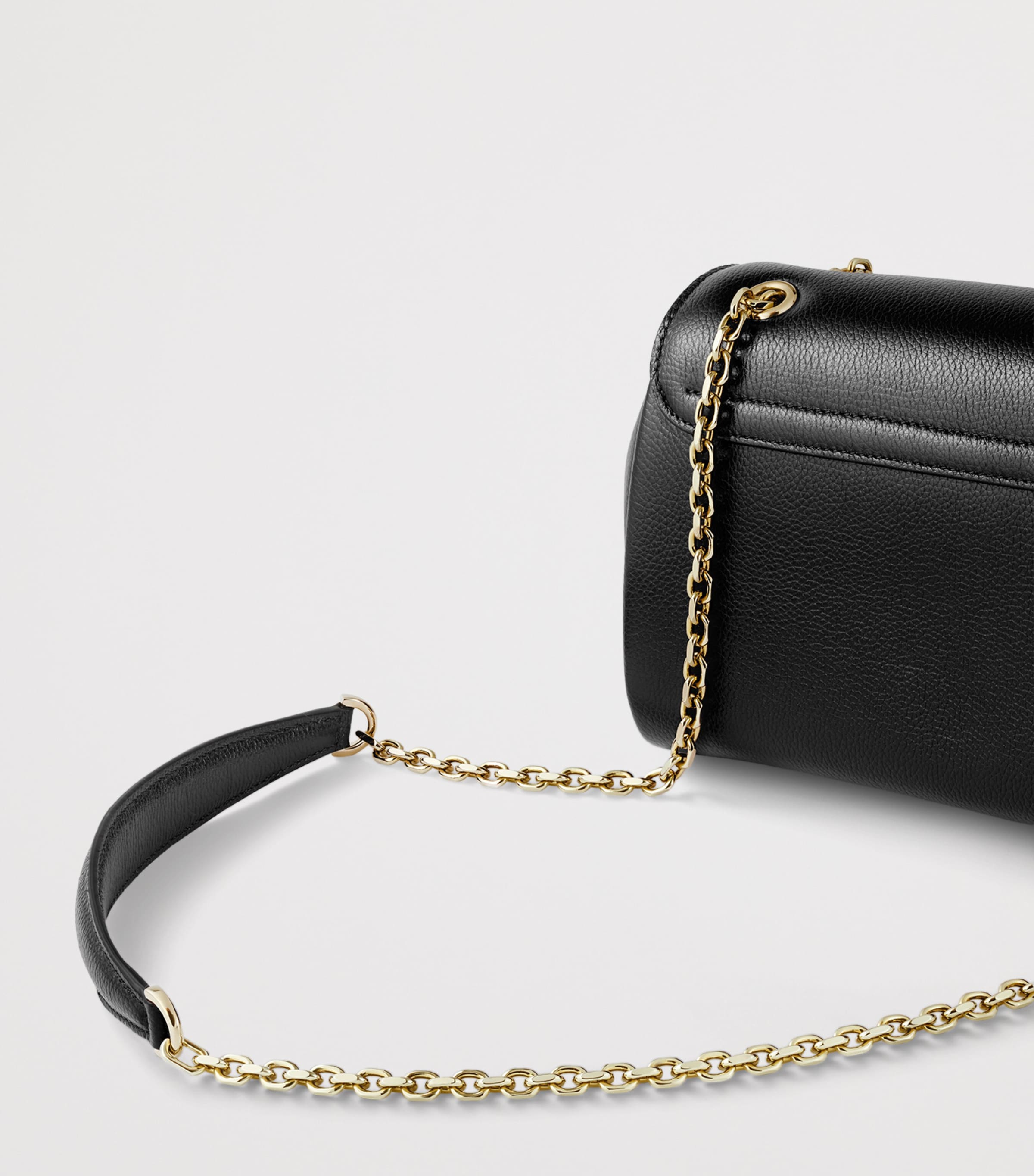 Small Leather Panthère de Cartier Shoulder Bag BLACK Image 2