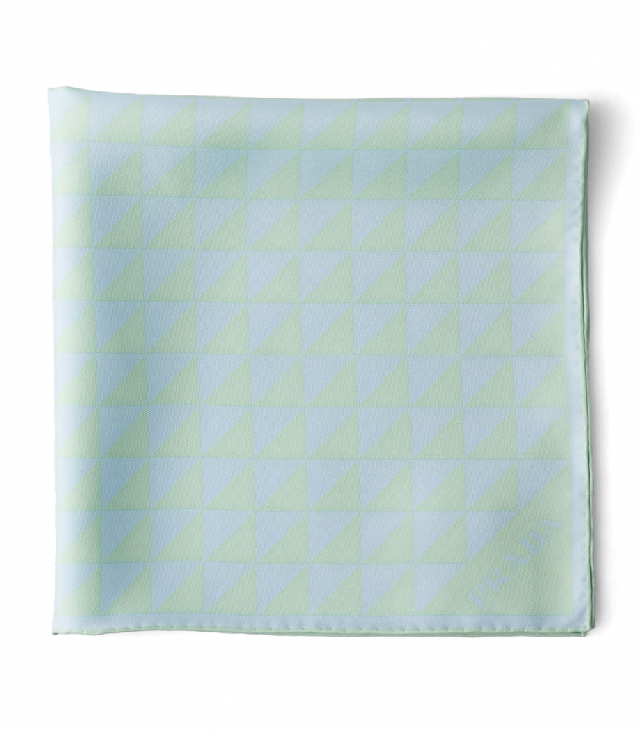 Prada Silk Triangle Scarf Green Image 1