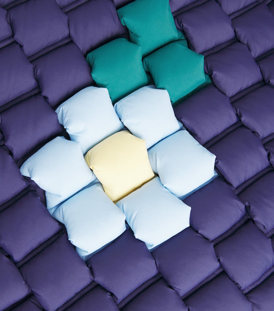 3D Down-Filled Floral Puffer Jacket NAVY BLUE Image 5