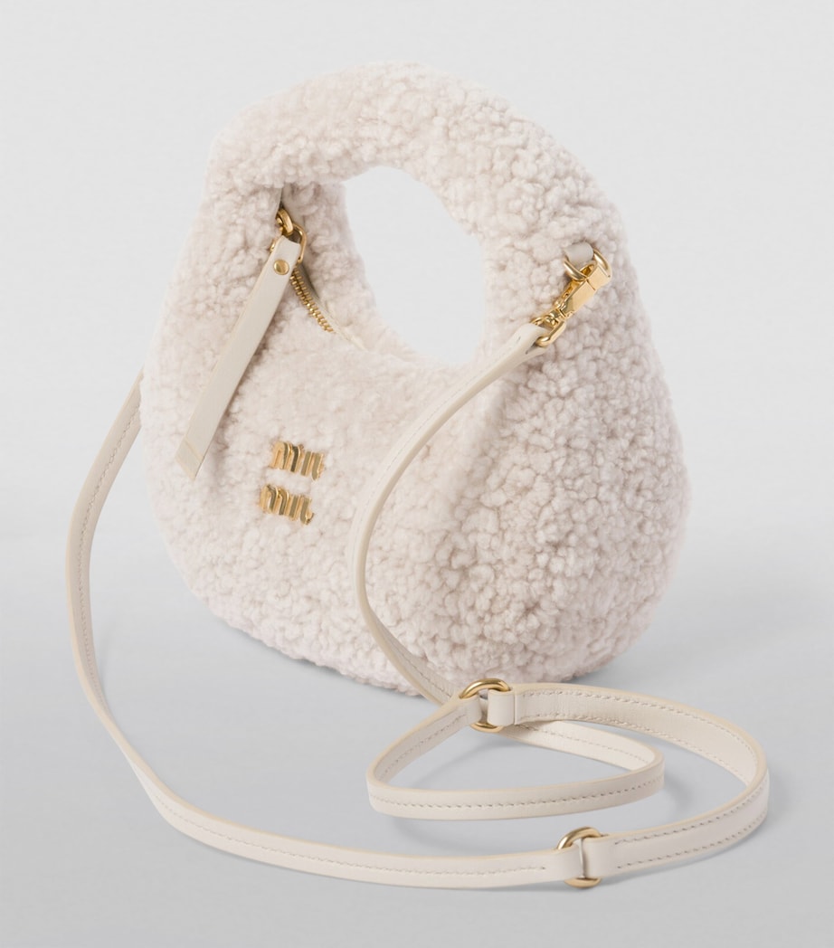 Mini Shearling Wander Top-Handle Bag F0304 Image 2