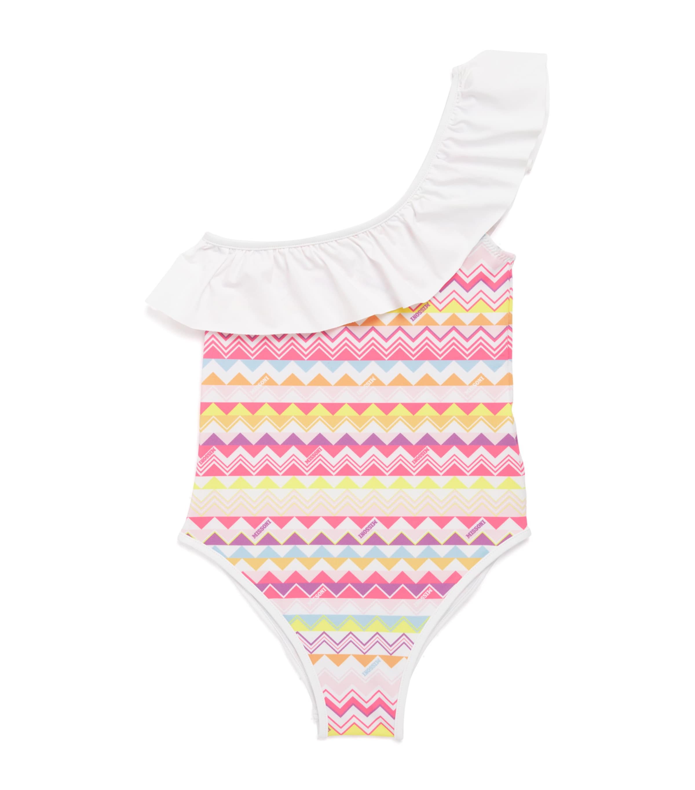 MISSONI ZIGZAG ONE-SHOULDER SWIMSUIT