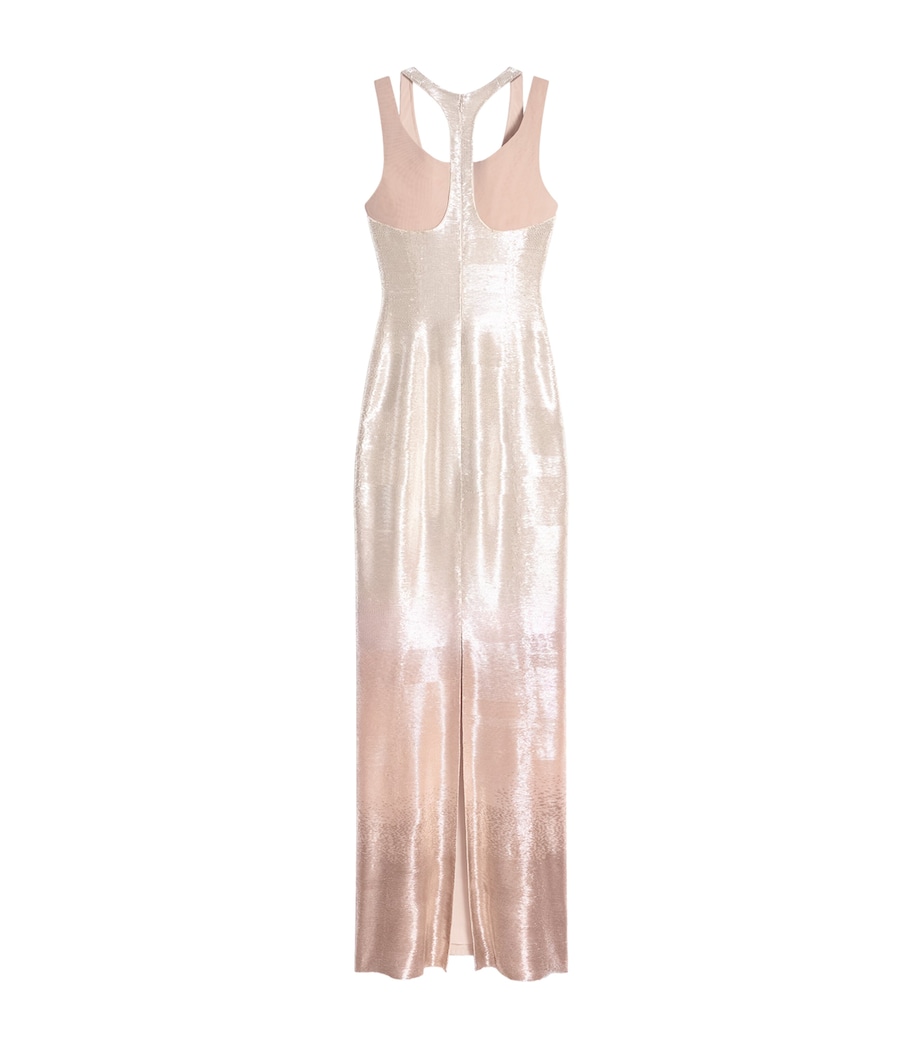 Schiaparelli Womens Silk Embellished Maxi Dress Nude Image 4