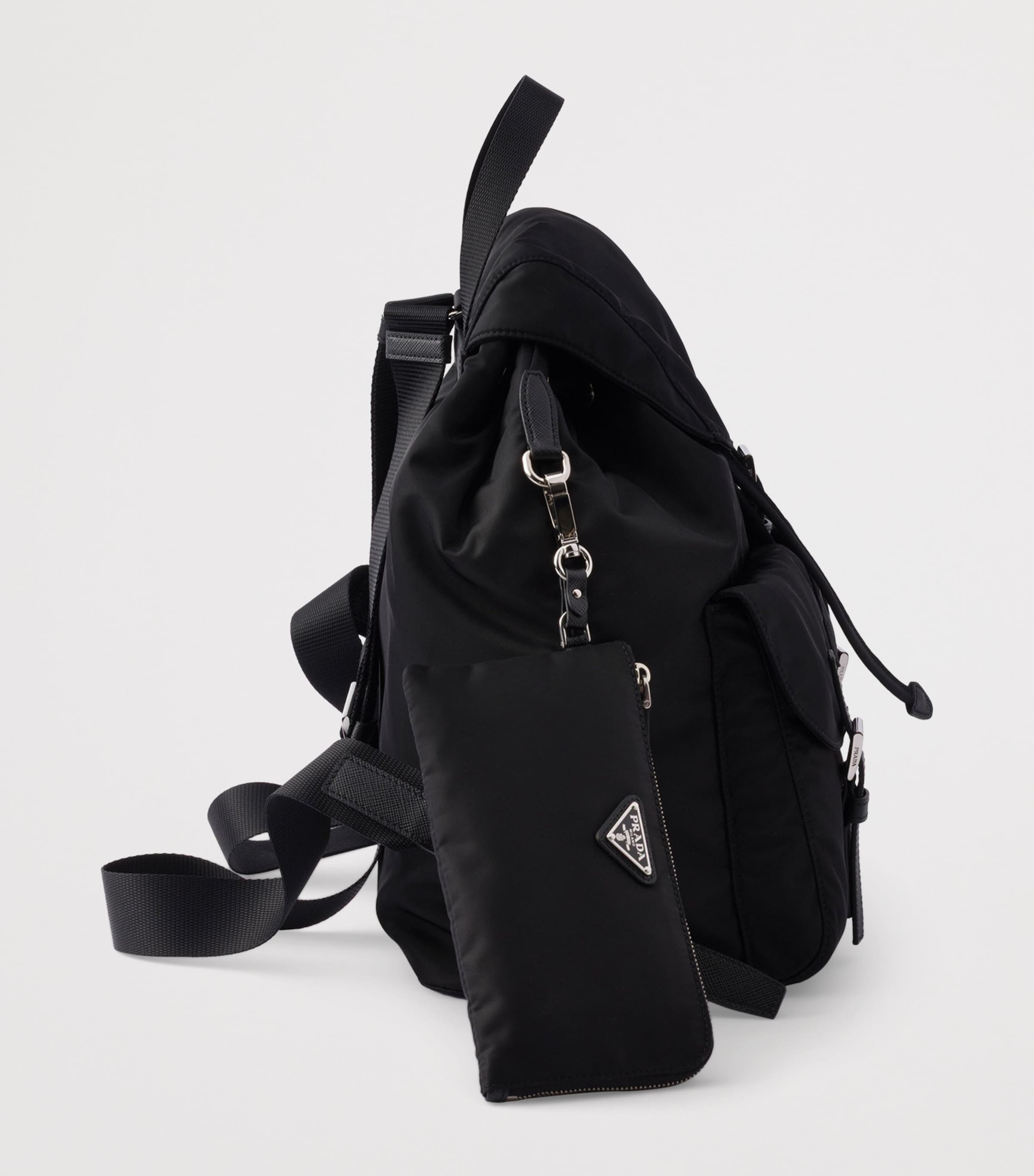 Prada Medium Re-Nylon Backpack Black Image 5