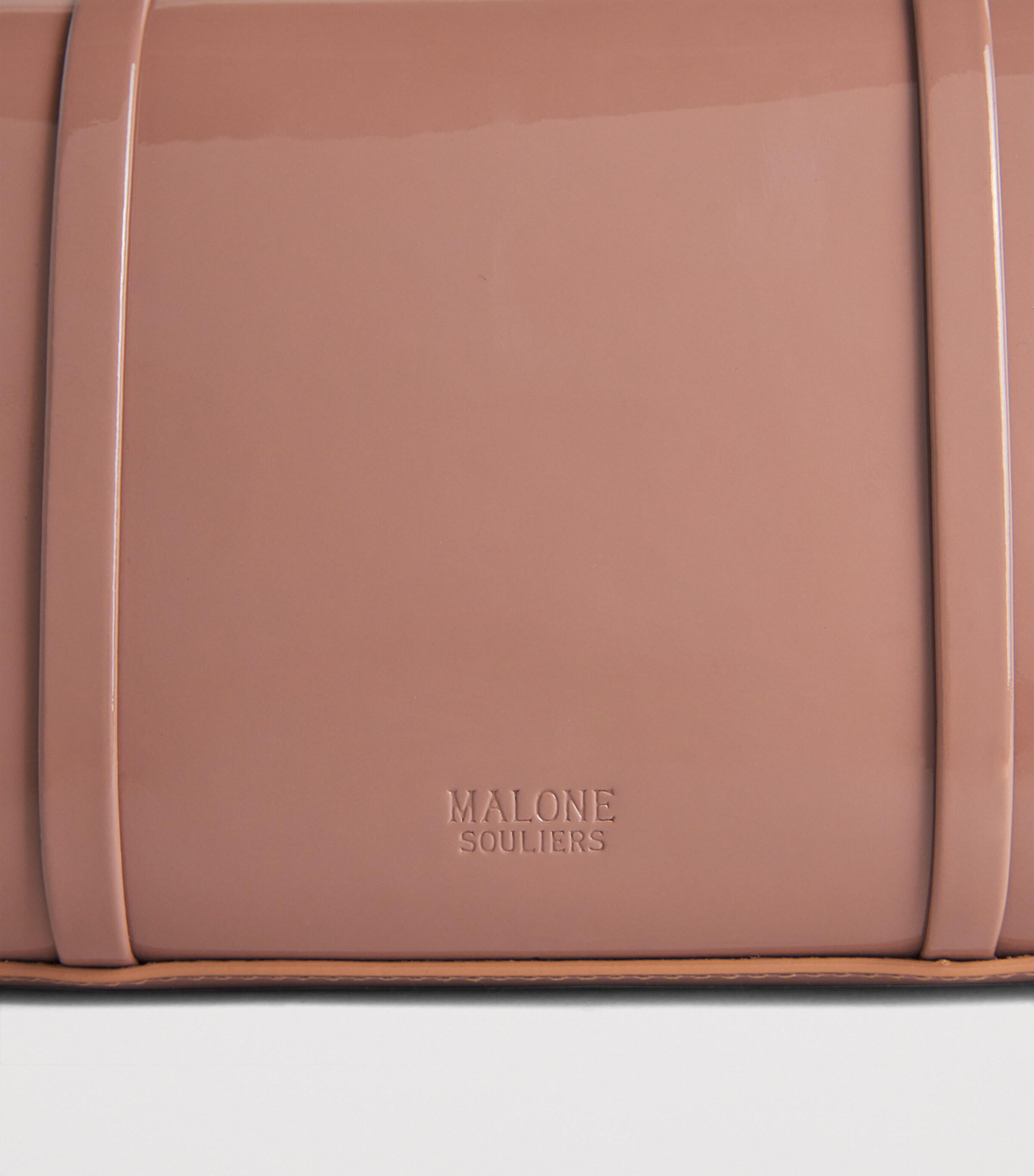 Malone Souliers Small Patent Leather May Top-Handle Bag Dove Image 6