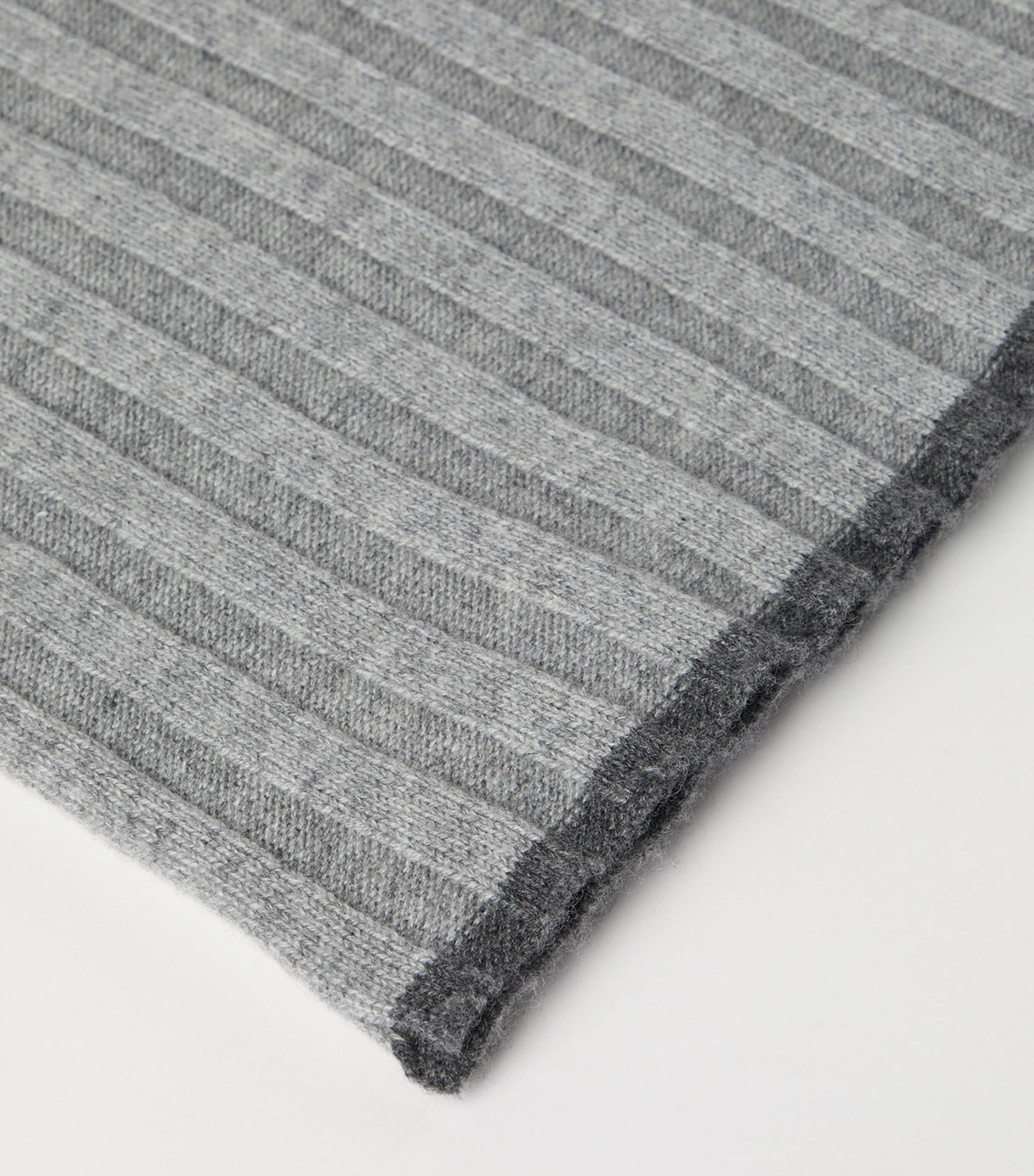 Cashmere Ribbed Scarf C073D Image 3