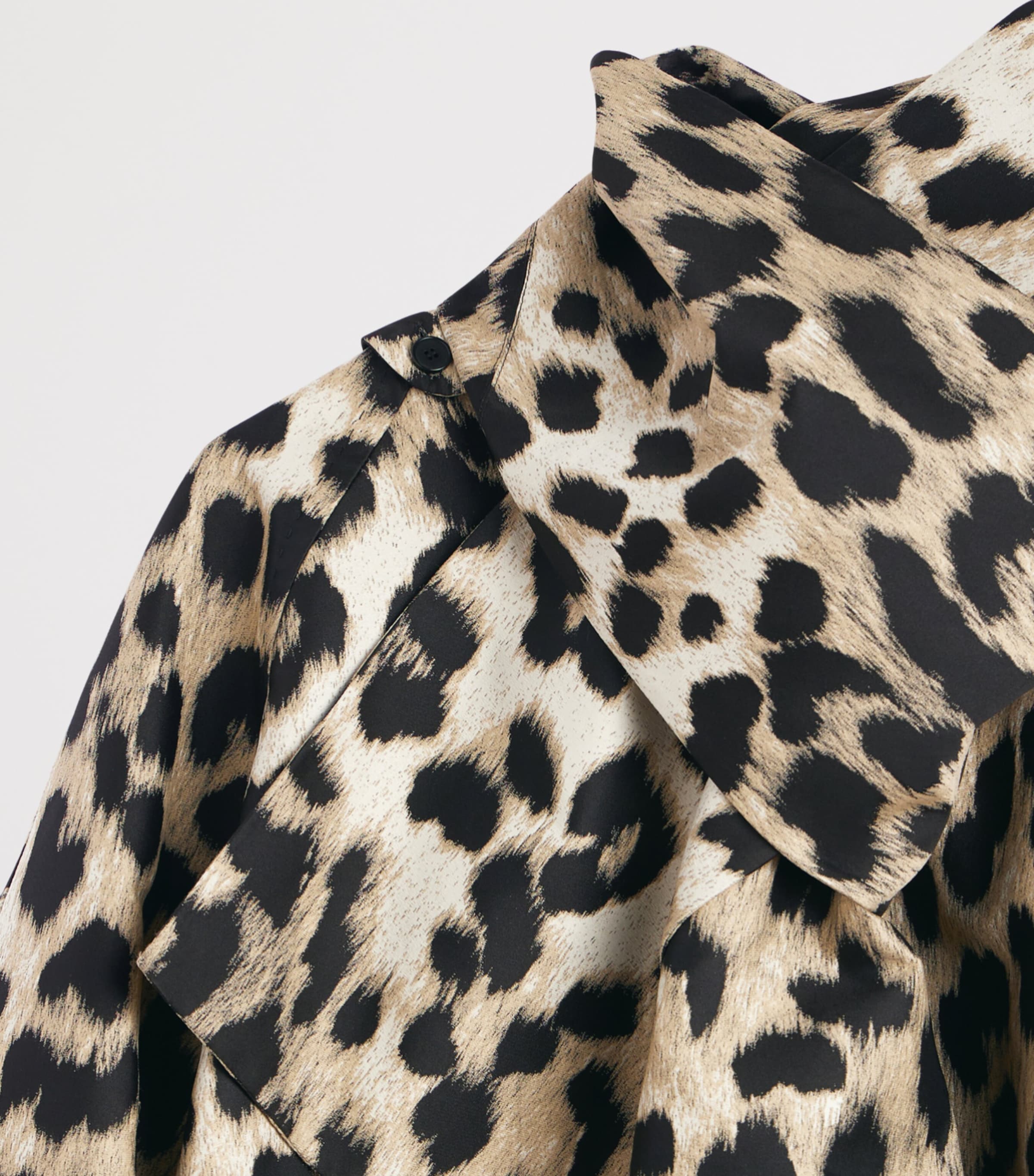 Givenchy Womens Leopard Print Bow-Detail Parka Image 5
