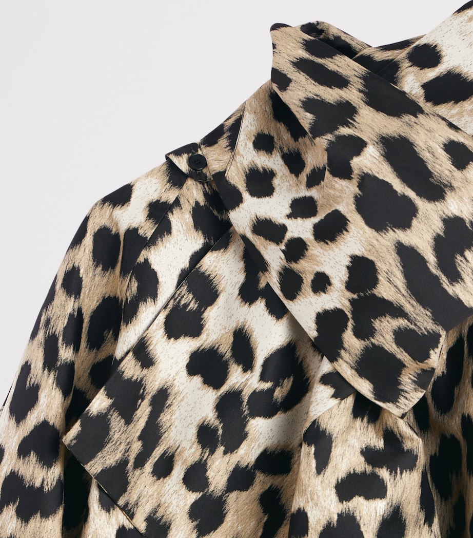 Givenchy Womens Leopard Print Bow-Detail Parka Image 5