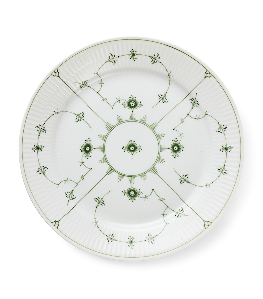 Royal Copenhagen Porcelain Green Fluted Plain Plate (27cm) Green Image 1