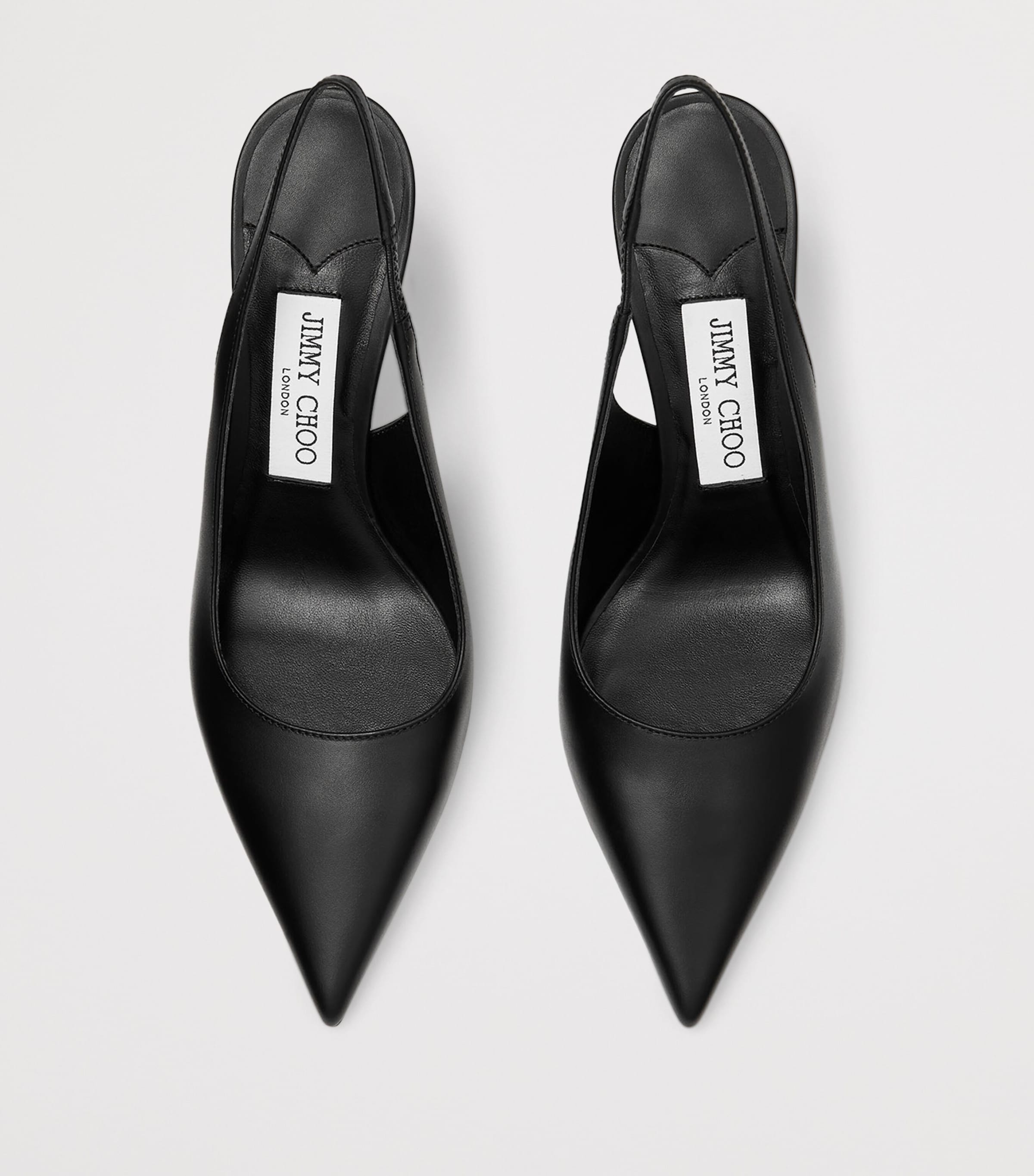 Jimmy Choo Womens Love 85 Leather Slingback Pumps Black Image 4