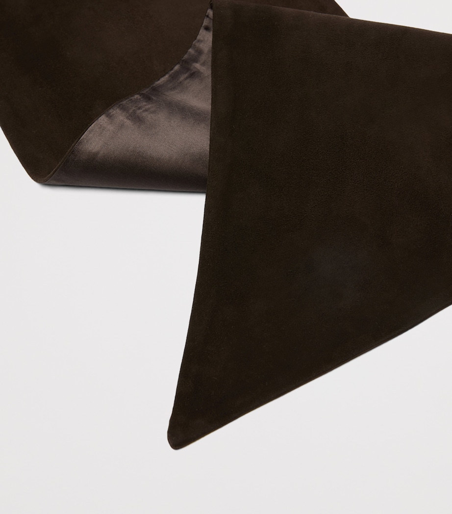 Max Mara Lambskin Scarf Dark Brown Image 2