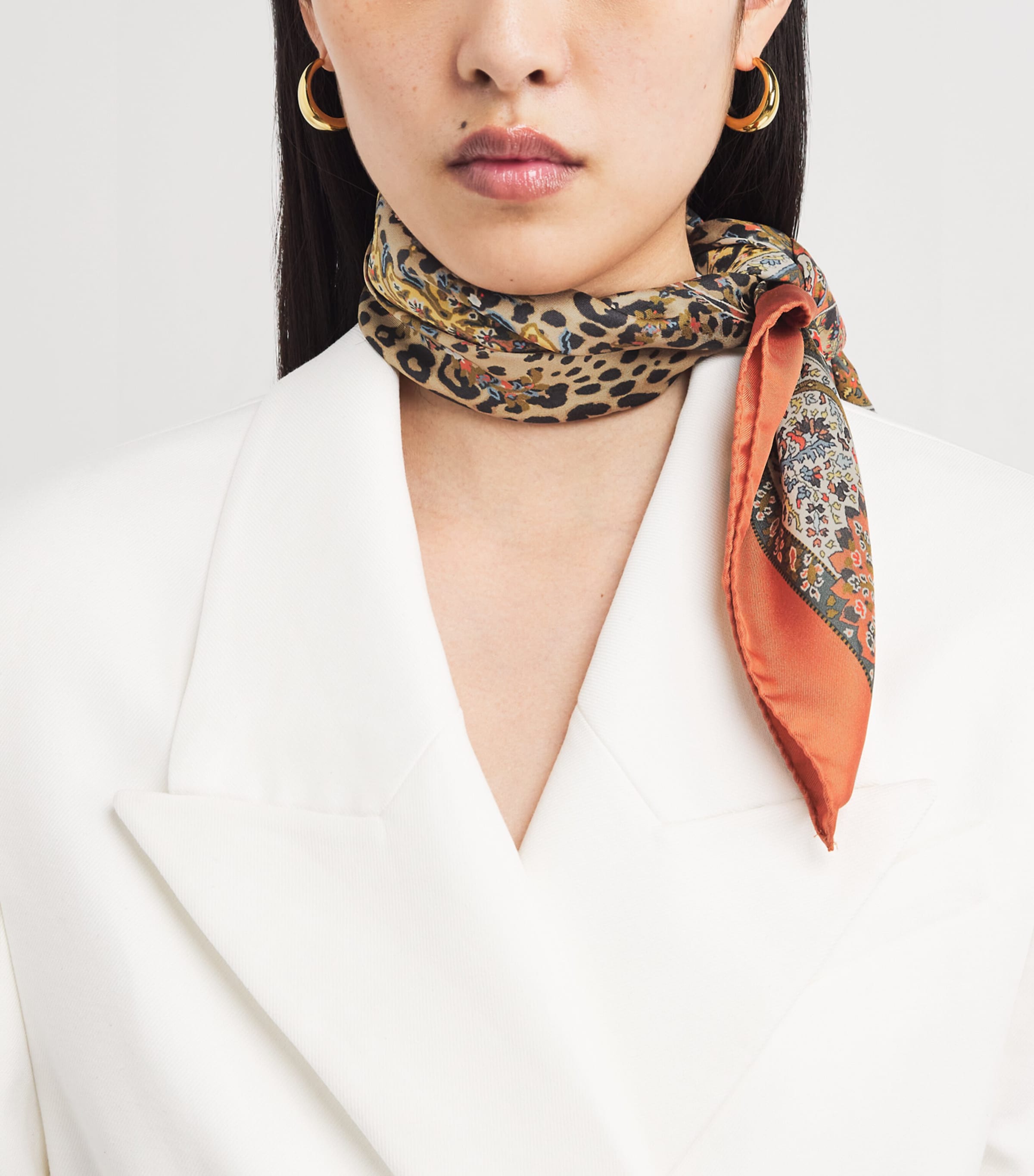 Silk Leopard Scarf X0826 Image 2