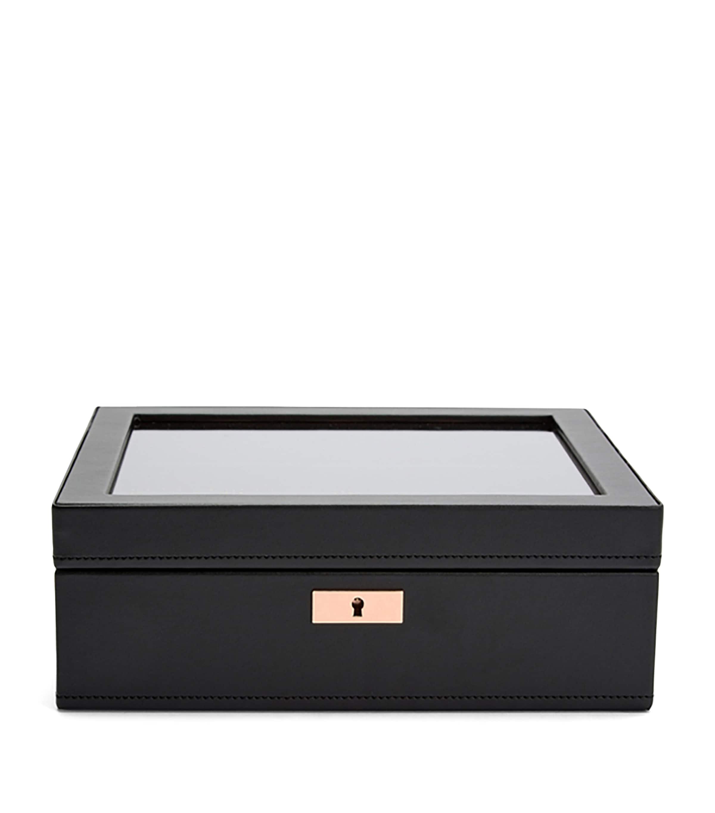 Wolf Vegan Leather Axis 8-piece Watch Box In Silver