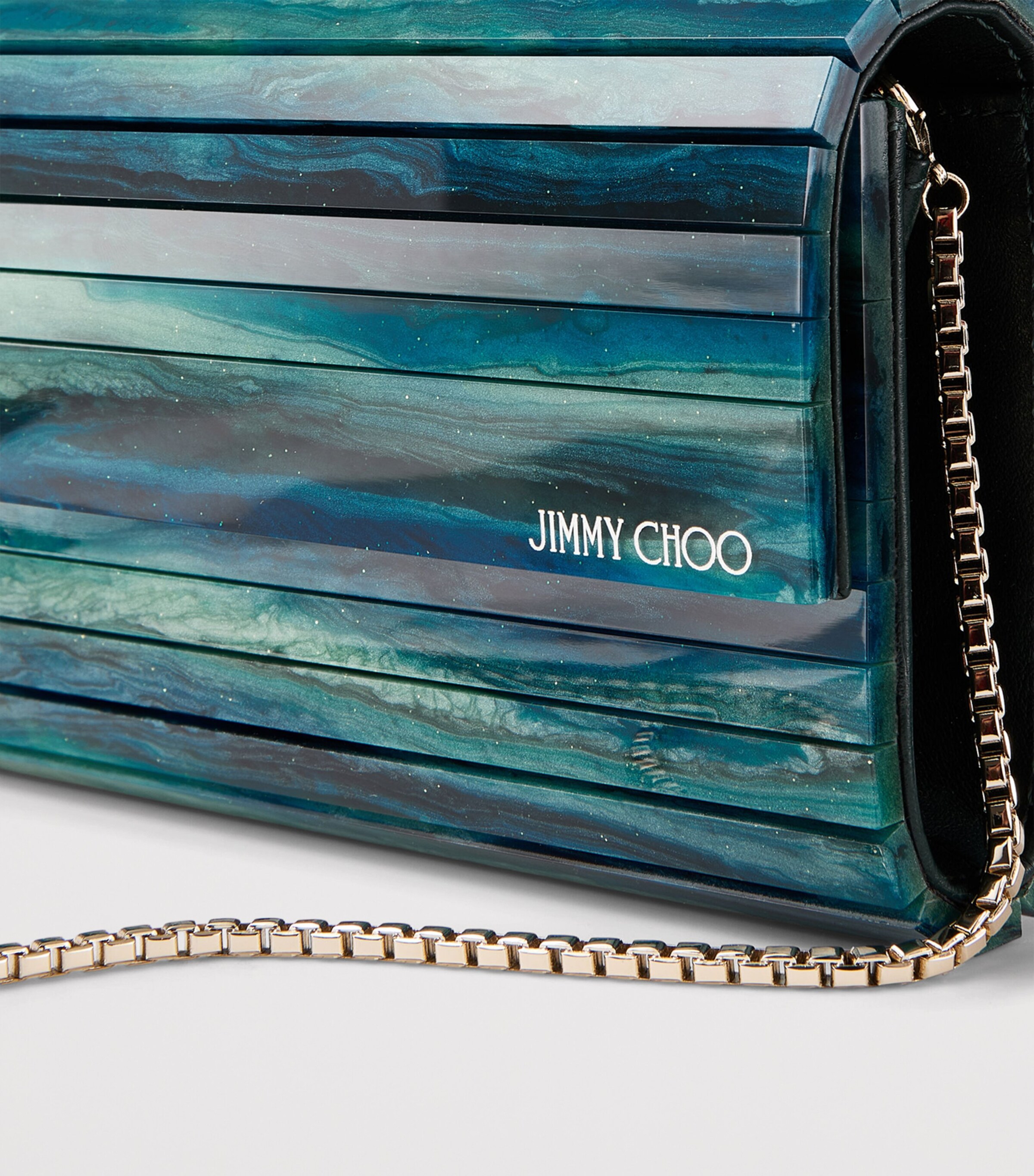 Marble-Effect Sweetie Clutch Bag EMERALD Image 5