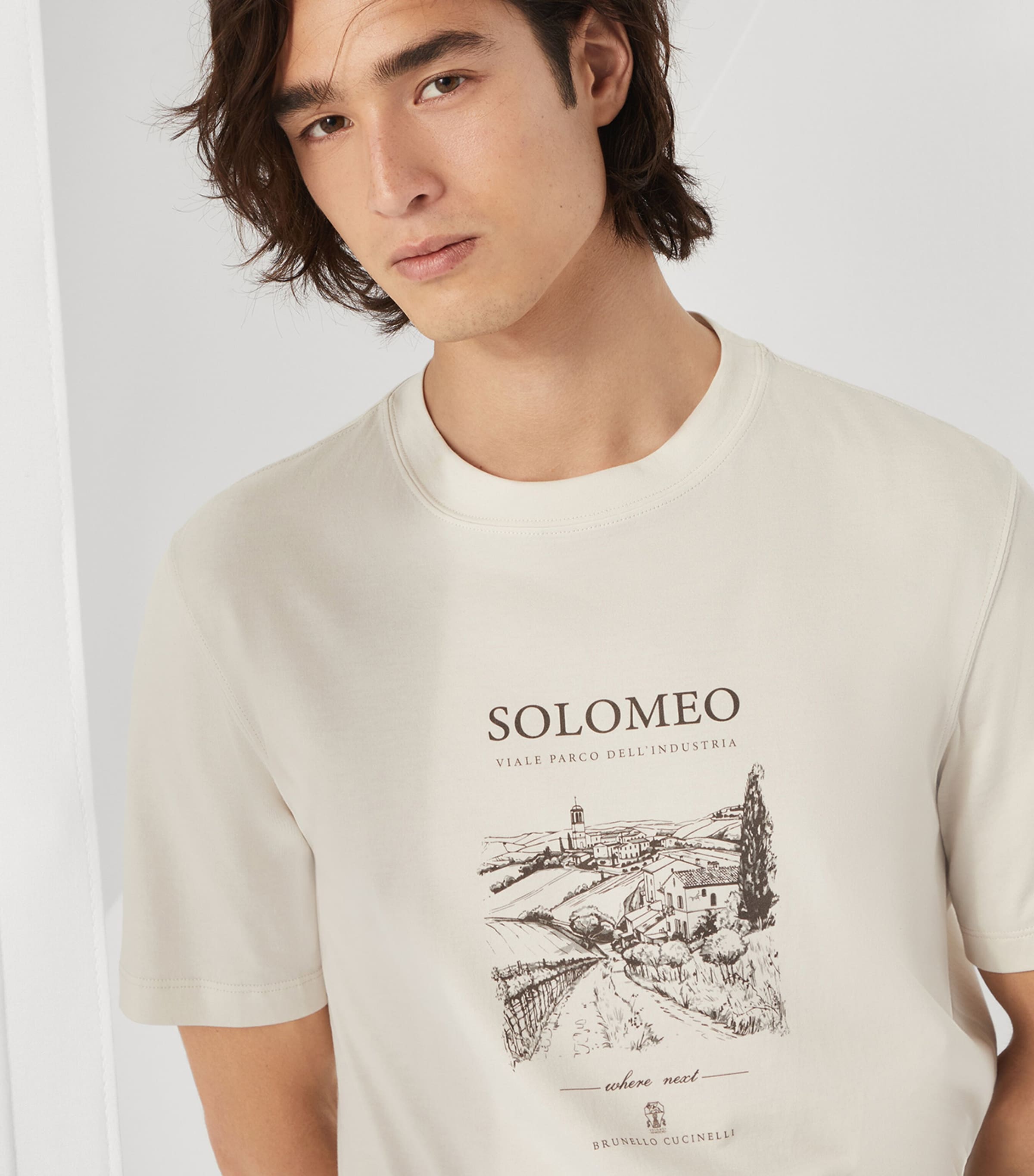 ★BRUNELLO CUCINELLI★ Solomeo Short Sleeve T-Shirt Panama M Brunello Cucinelli Cotton-Jersey Solomeo T-Shirt | Harrods US