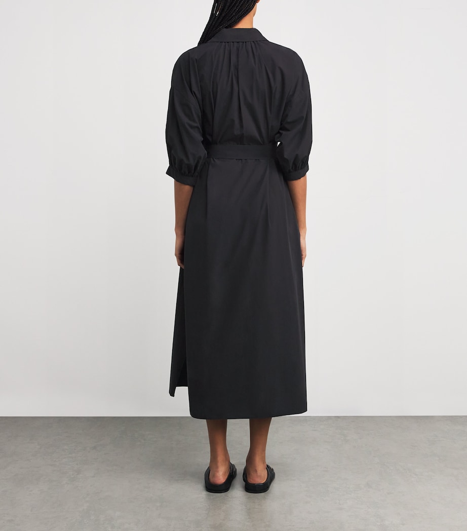 Weekend Max Mara Womens Cotton Midi Shirt Dress Black Image 3