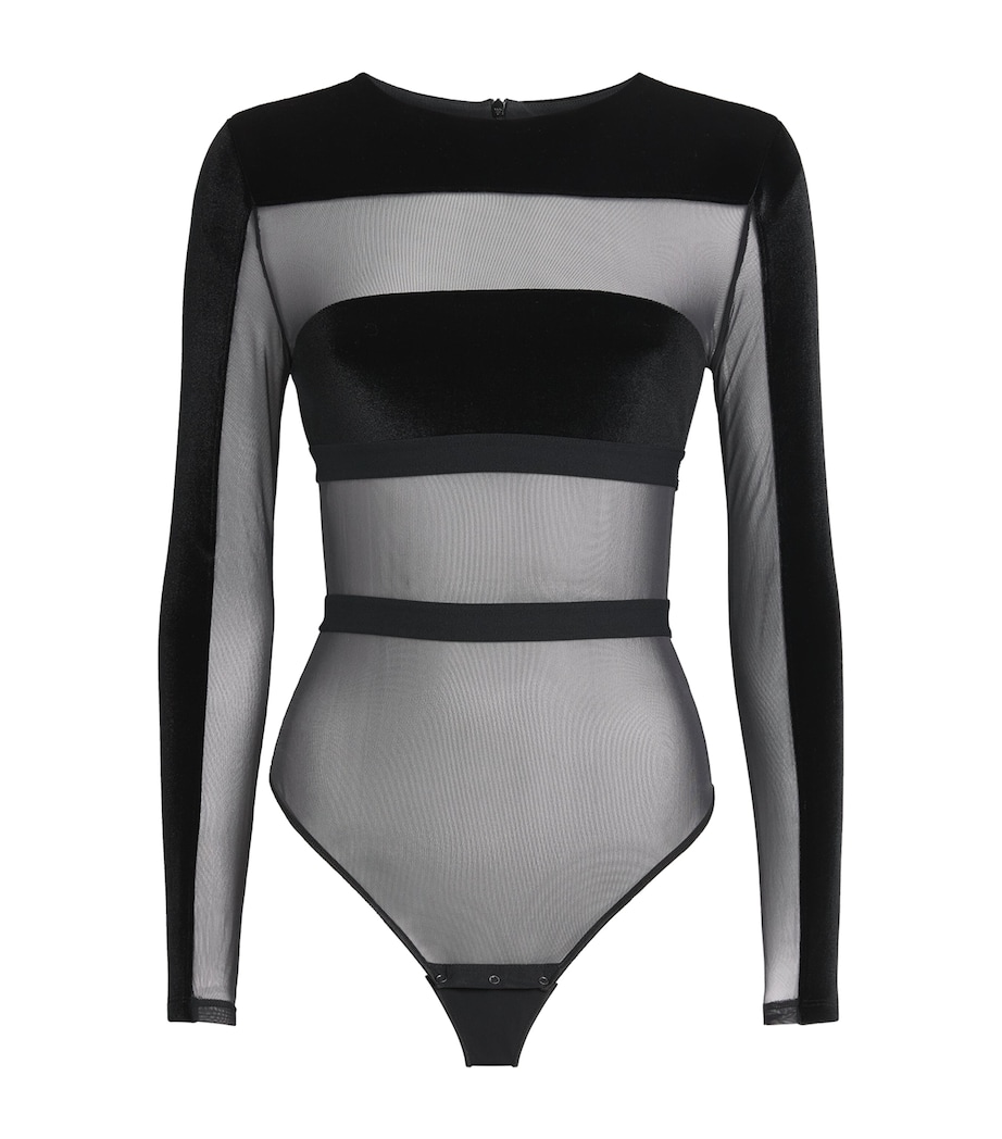 Go For It Thong Bodysuit BLACK Image 1