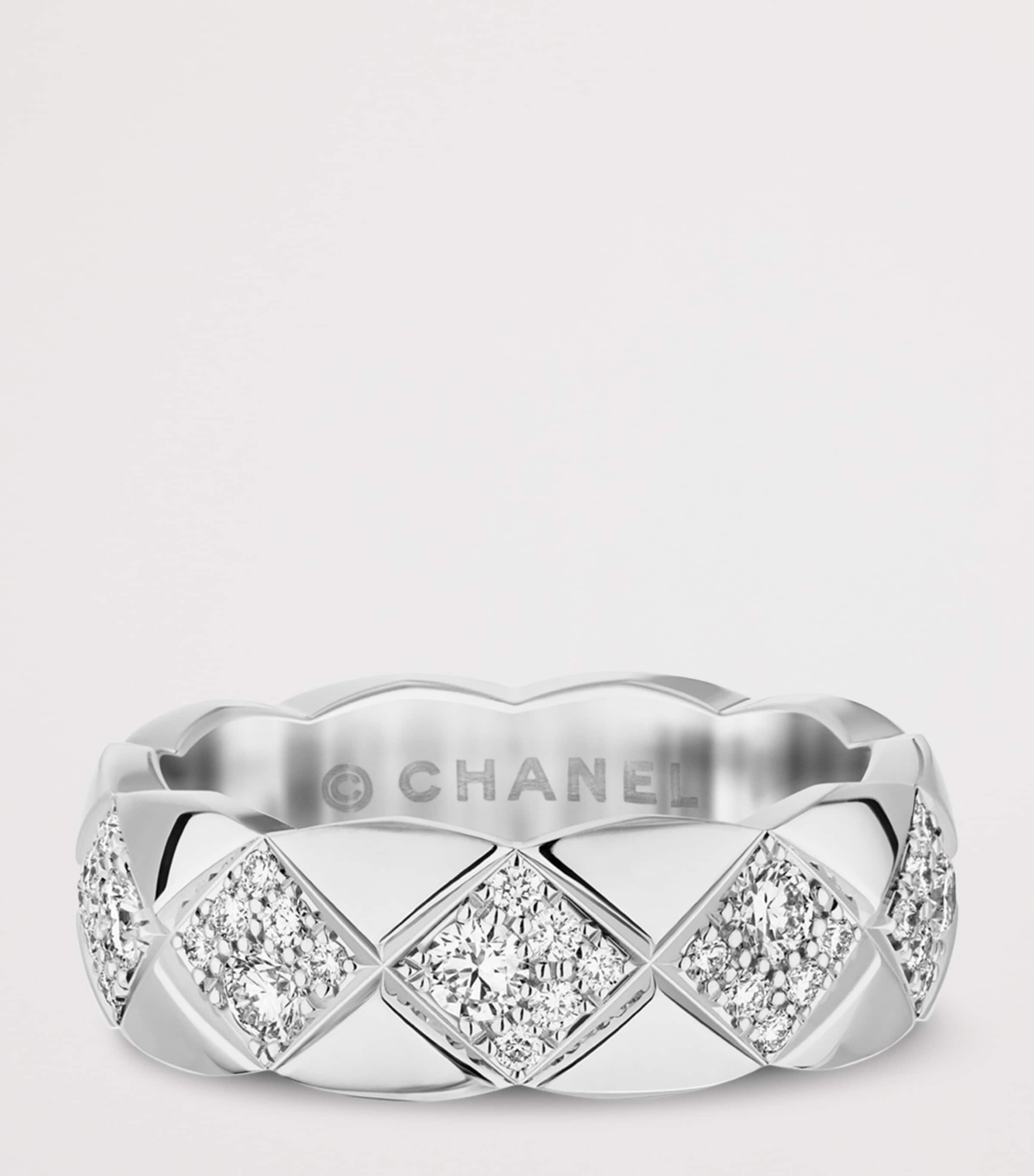White Gold and Diamond Coco Crush Ring WHITE Image 3