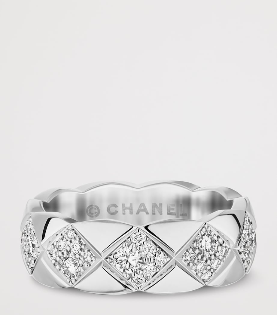 White Gold and Diamond Coco Crush Ring WHITE Image 3