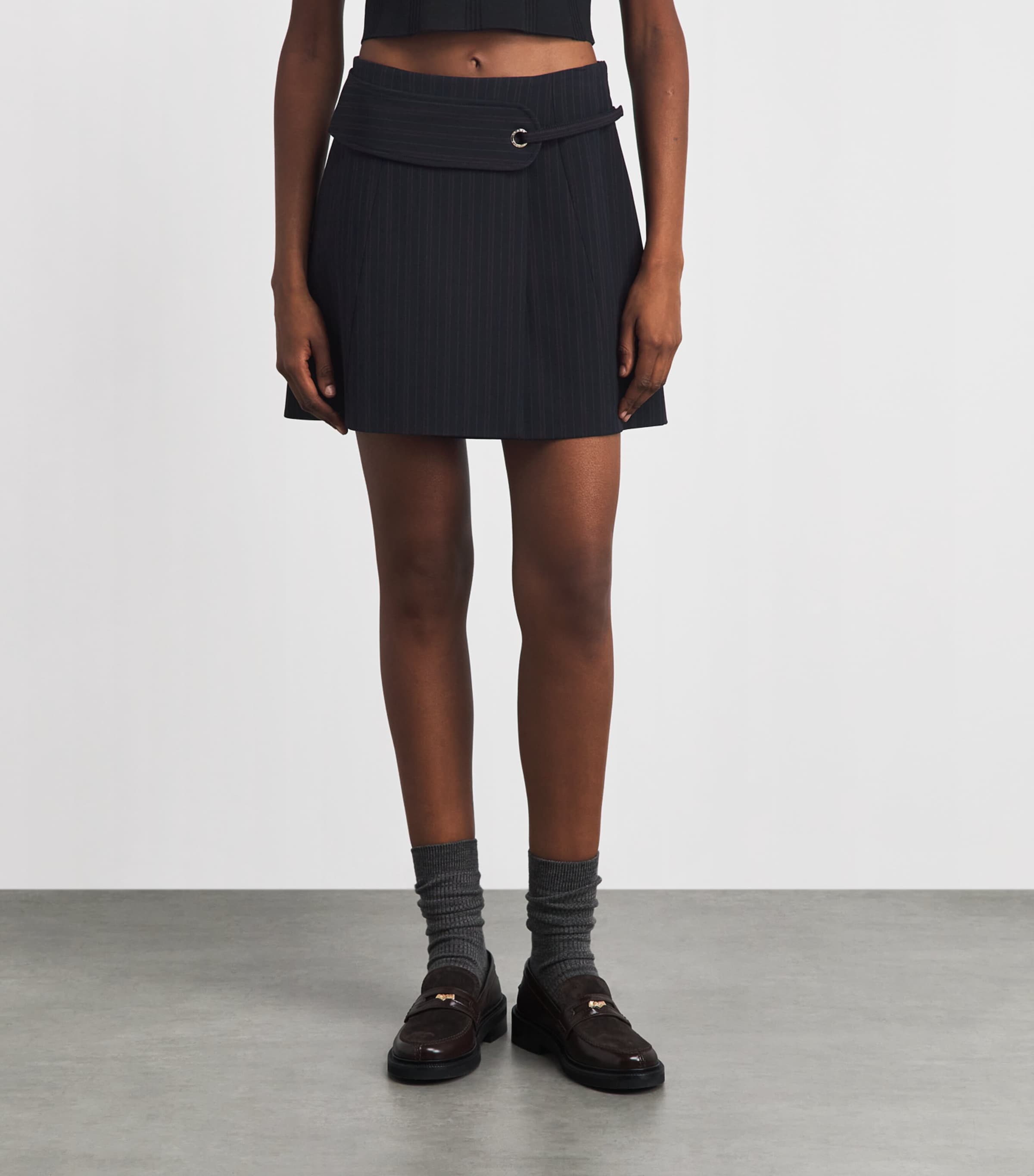 Claudie Pierlot Womens Pleated Mini Skirt Multicolored Image 4