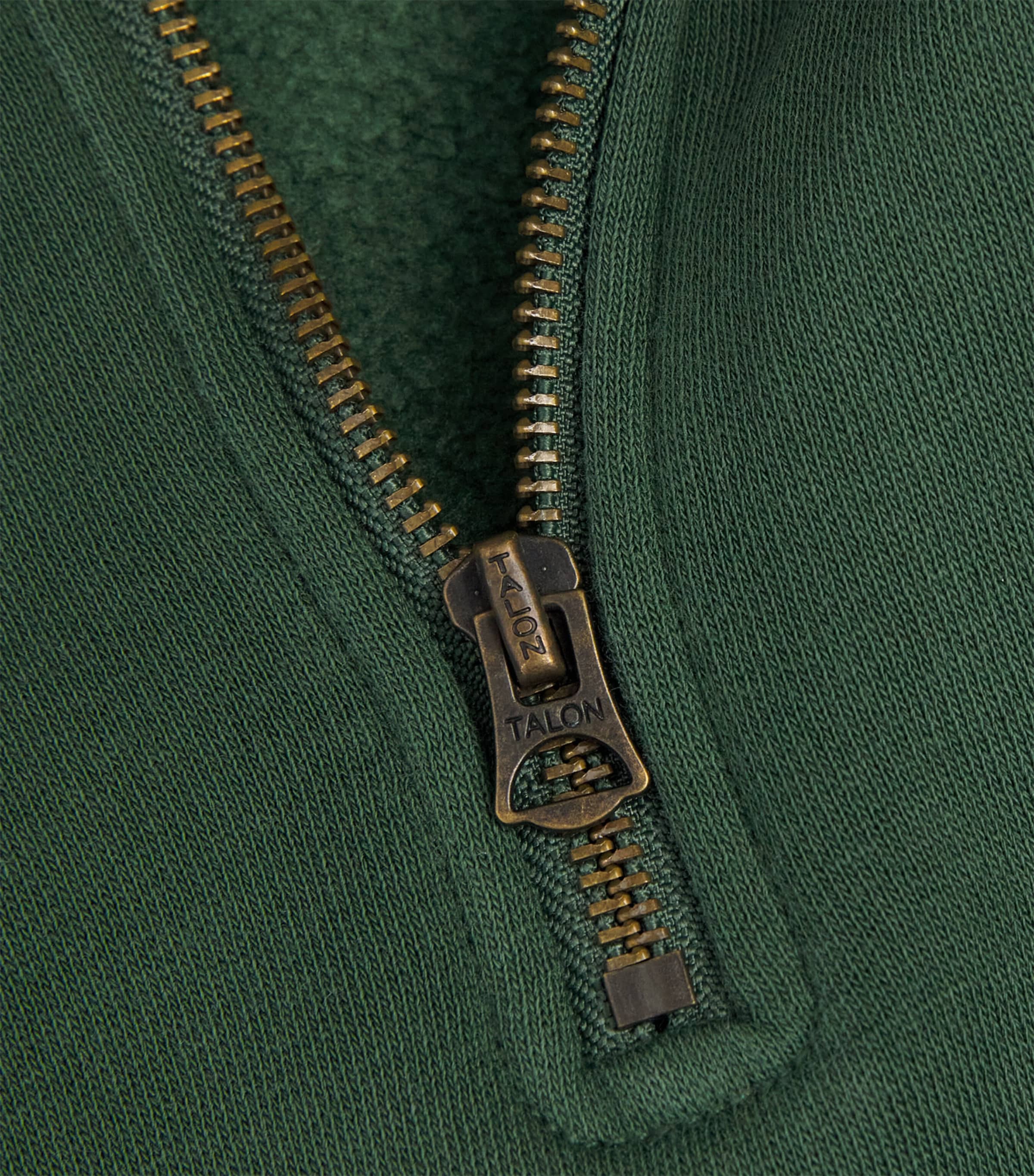 Cotton-Blend Logo Print Quarter-Zip Sweatshirt GRASS Image 5