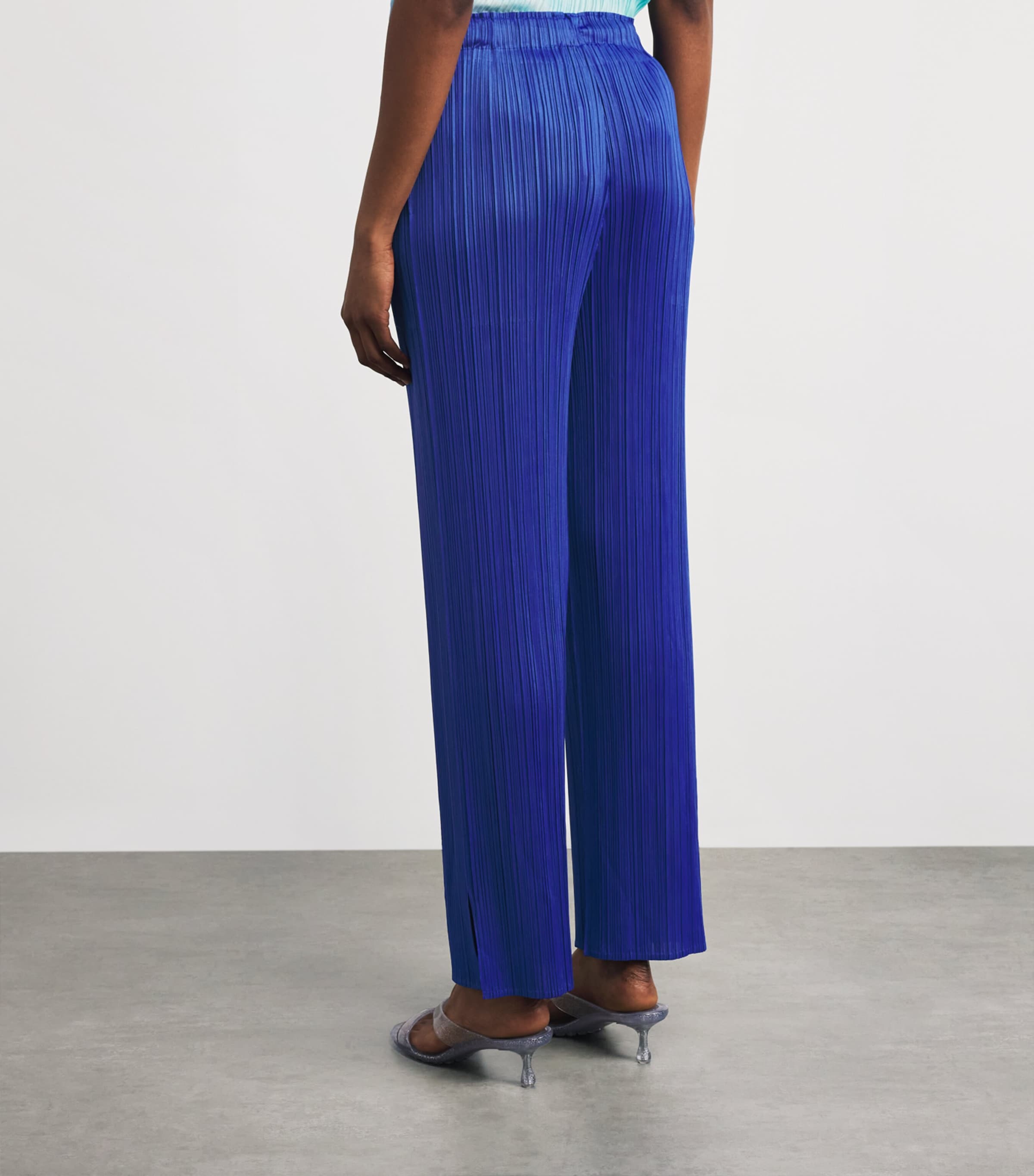 Pleats Please Issey Miyake Womens Monthly Colors May Trousers Blue Image 5