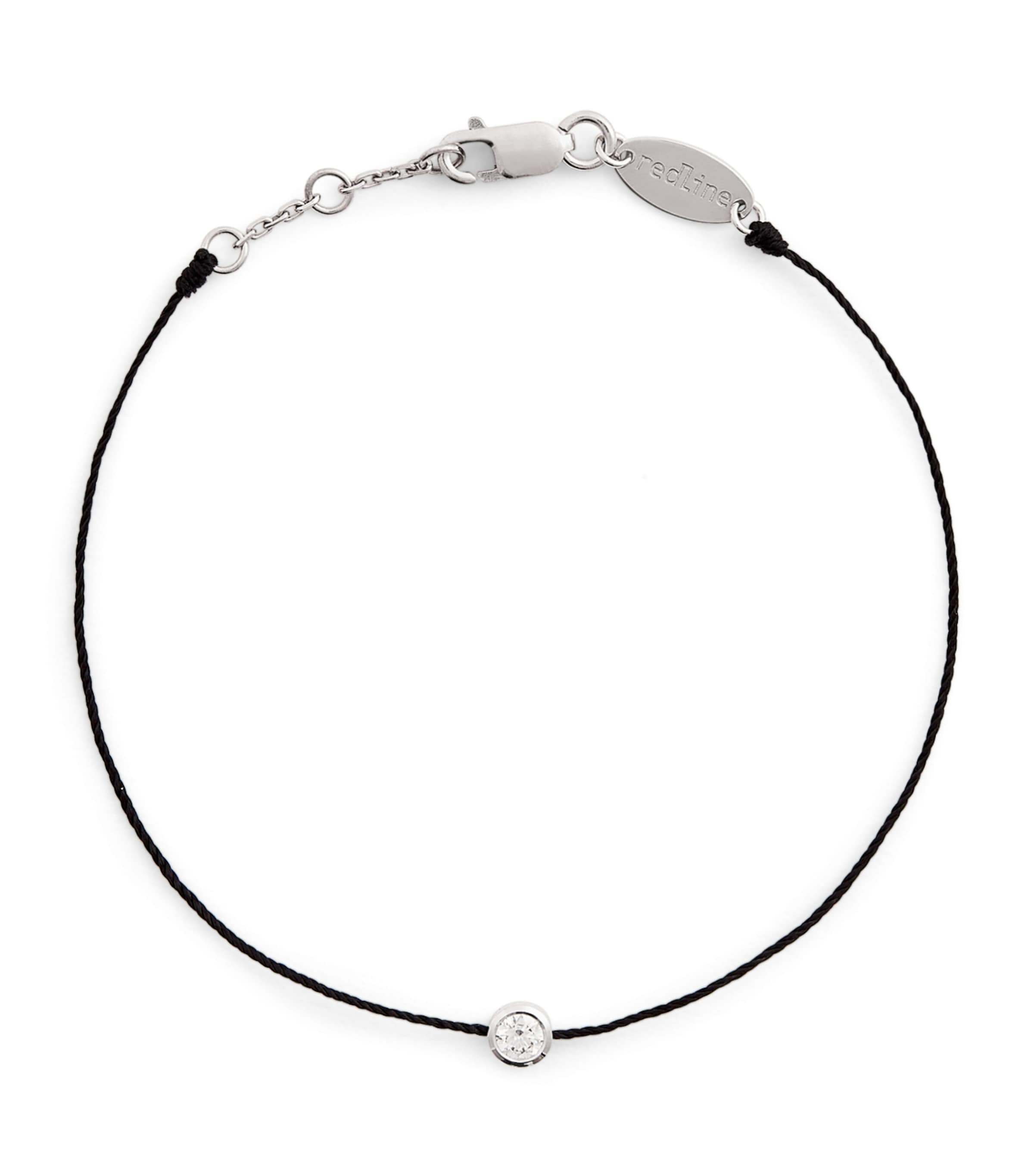 Redline White Gold And Diamond Illusion Bracelet In Black