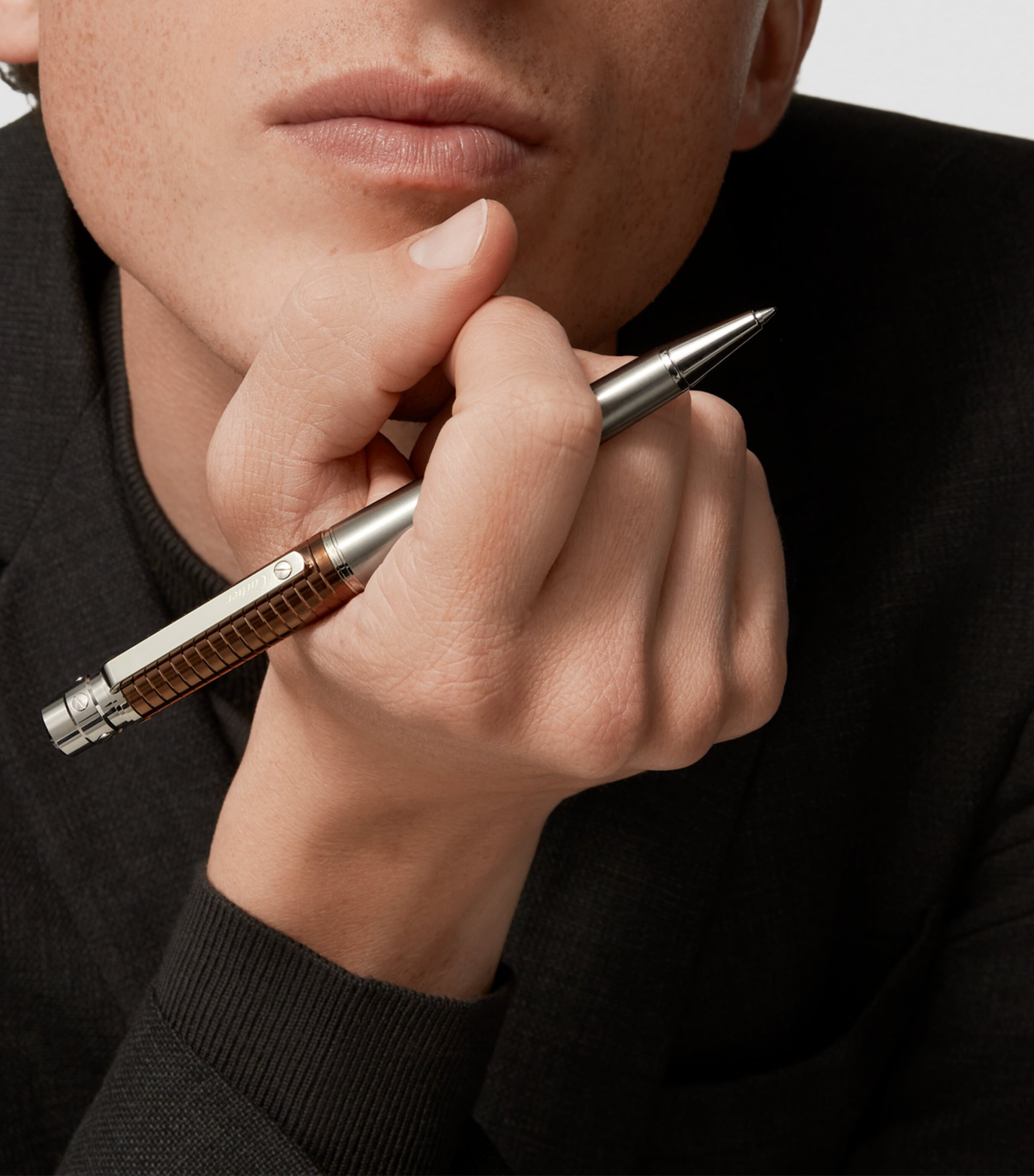 Santos de Cartier Ballpoint Pen SILVER Image 6