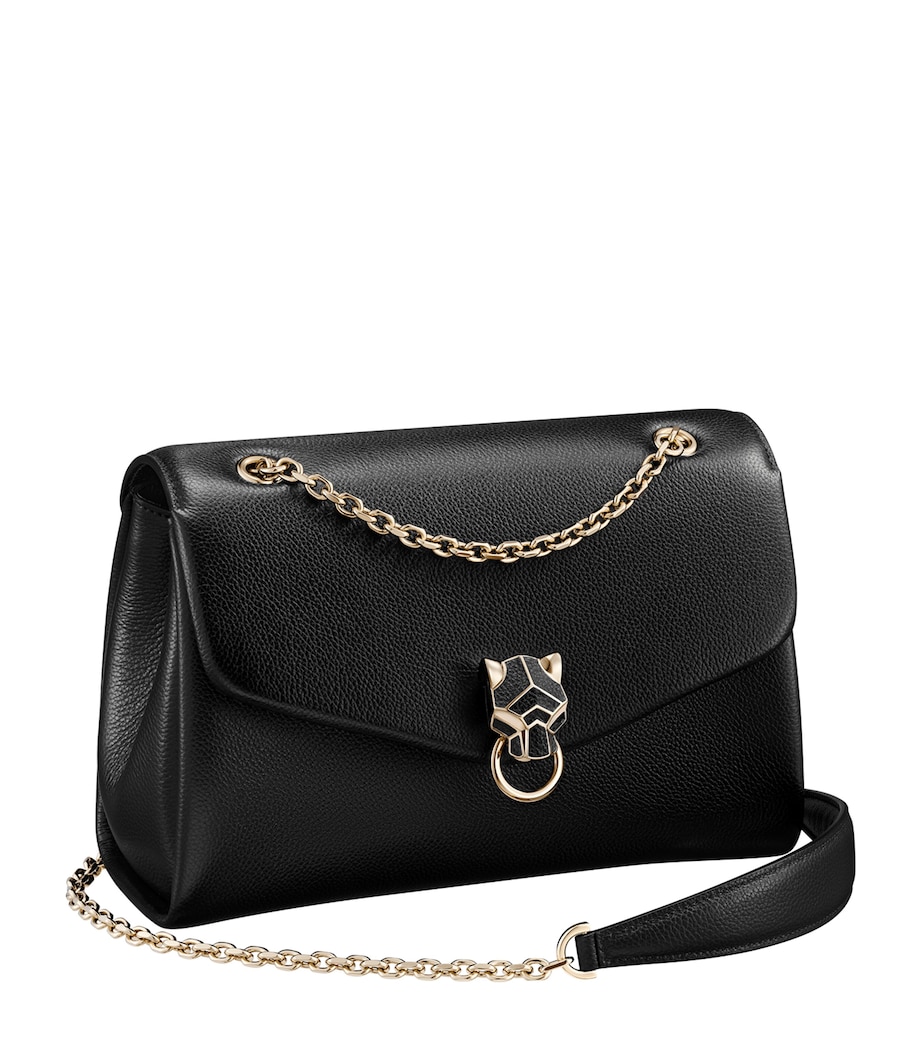 Leather Panthère de Cartier Shoulder Bag BLACK Image 1