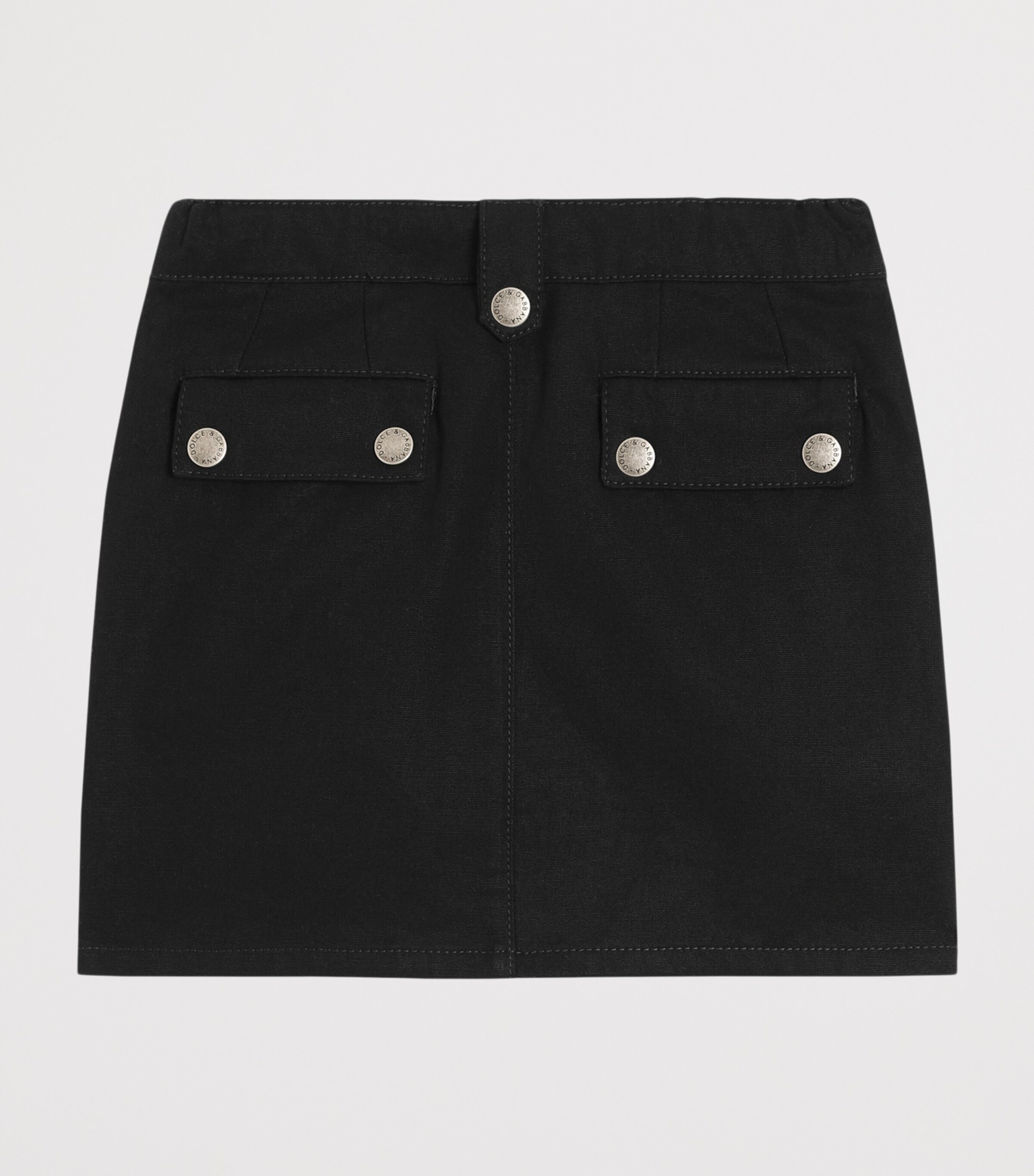 Dolce&Gabbana Kids Cotton Canvas Skirt (8-12+ Years) Black Image 2