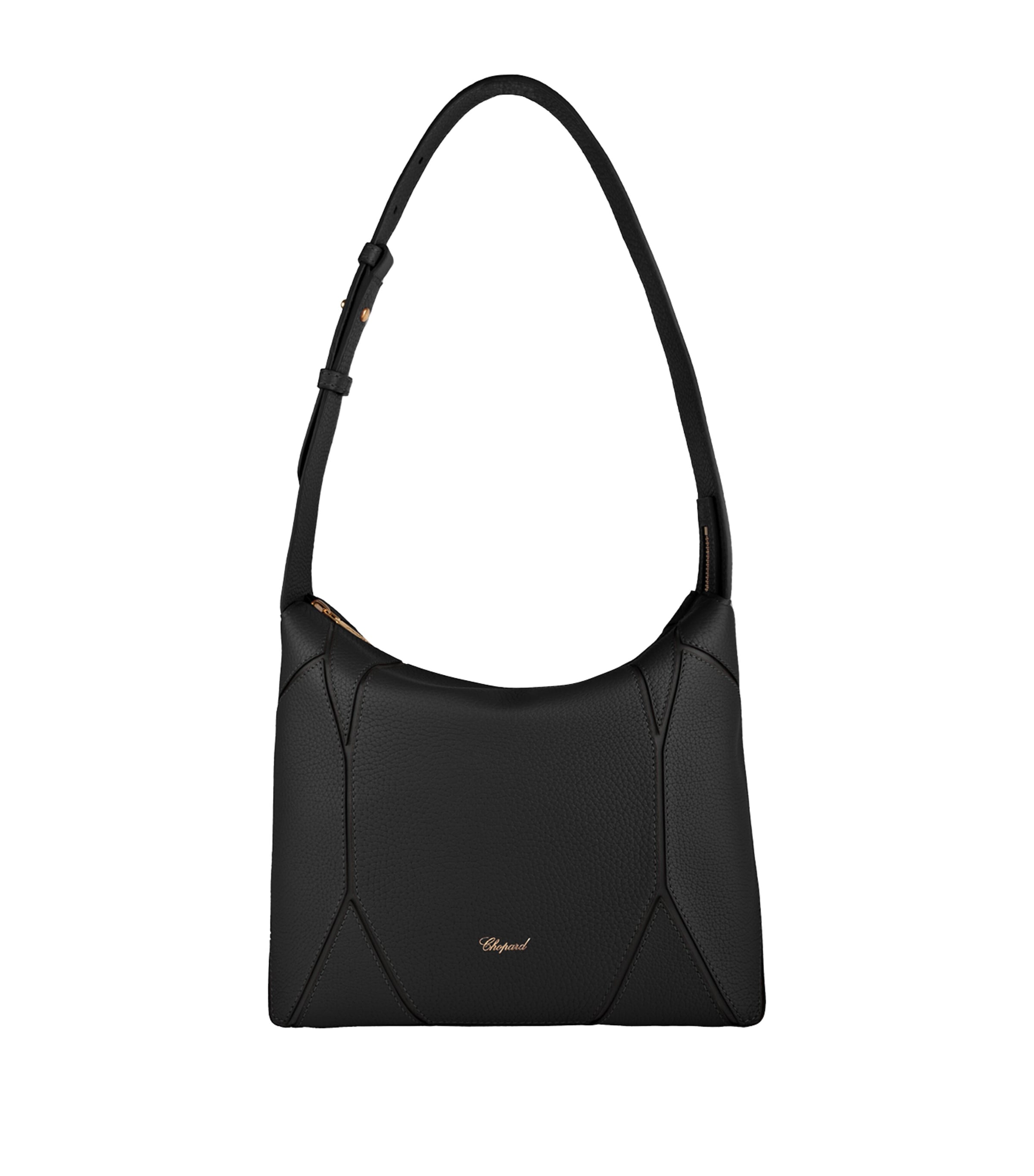 Grained Calfskin Diamond Shoulder Bag BLACK Image 1