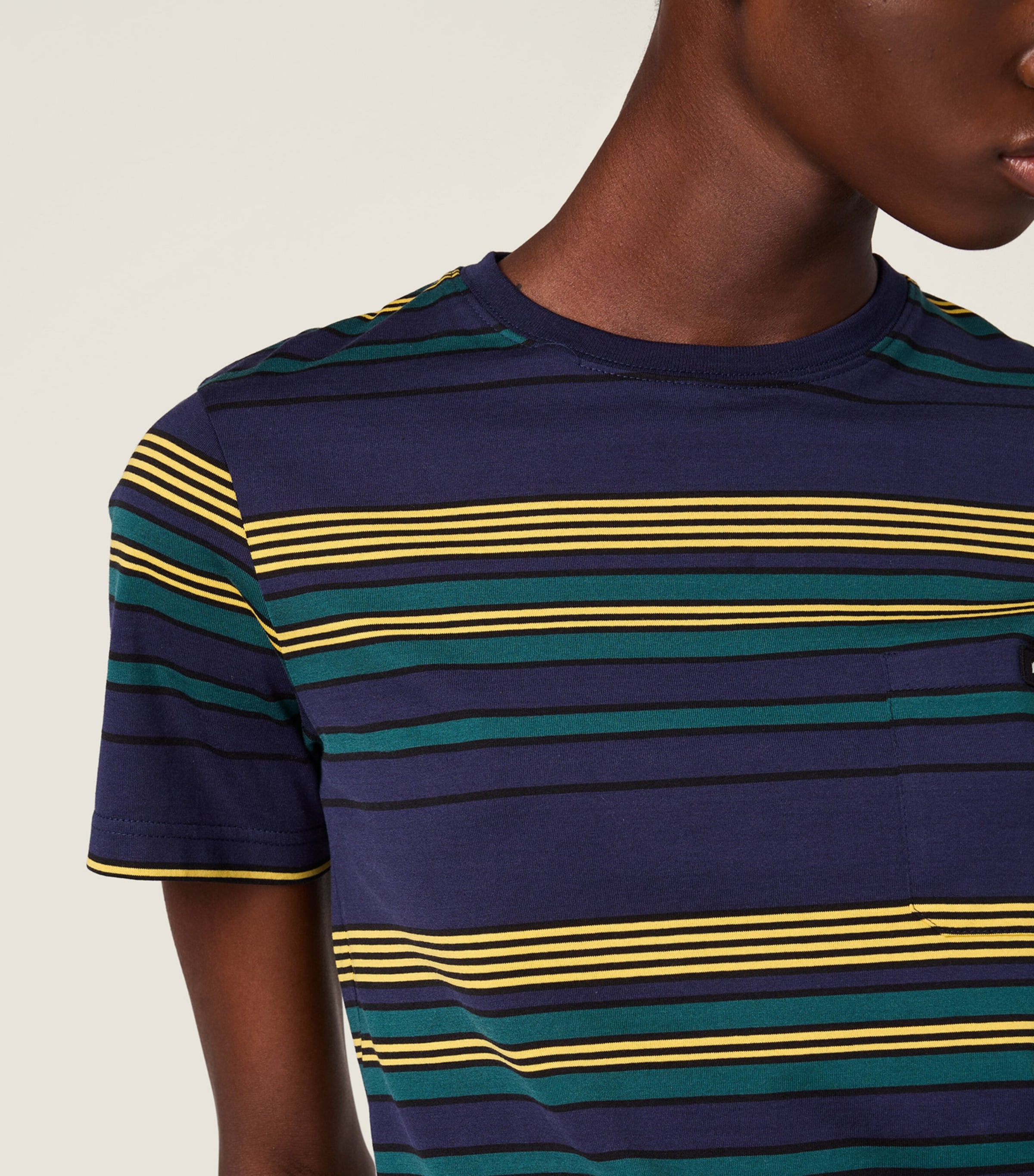 Cotton Striped T-Shirt F0V9D Image 4