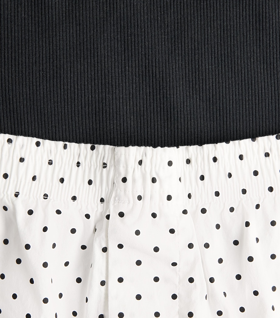 Skims Womens Poplin Boxer Pyjama Set Onyx Dot Image 6